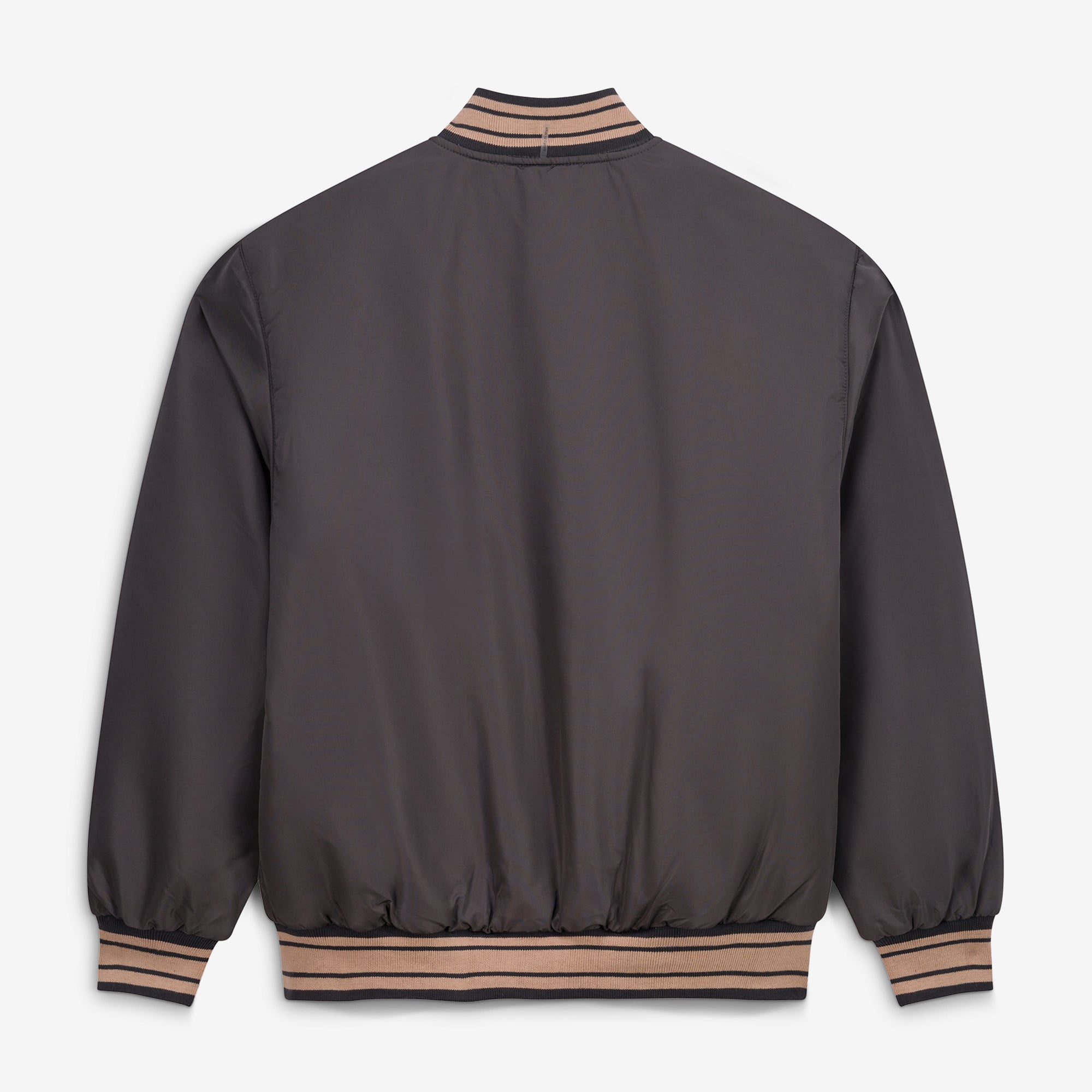 Veste réversible en toile beige/marron à fermeture éclair intégrale pour homme JH Design Atlanta Braves