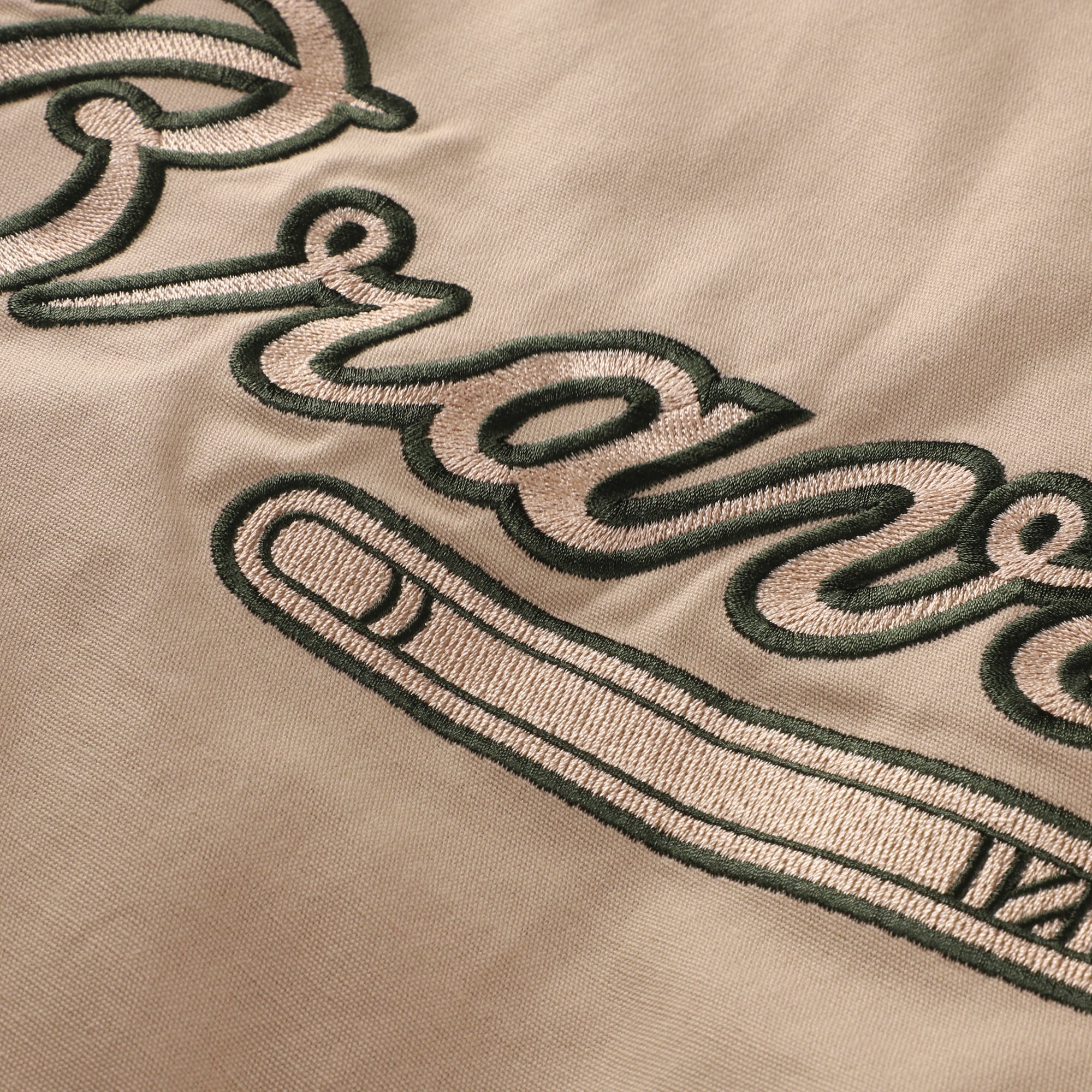 Veste réversible en toile beige/marron à fermeture éclair intégrale pour homme JH Design Atlanta Braves