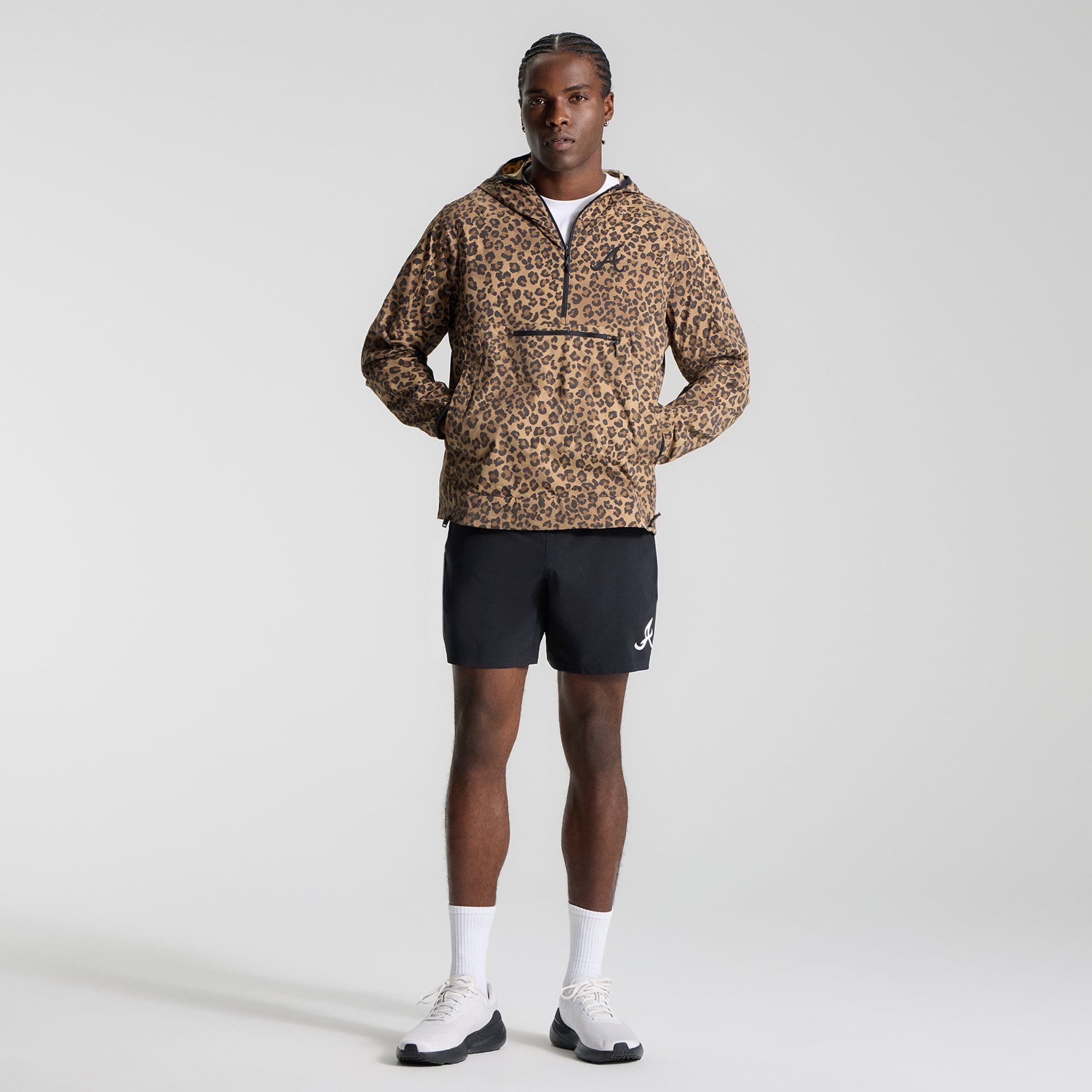 Men's lululemon Atlanta Braves Multi-Pocket Running Anorak *Leopard