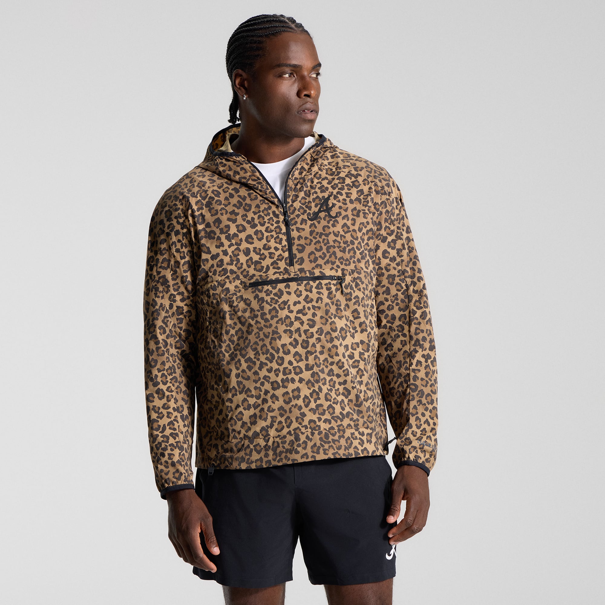 Anorak de course multipoches pour homme lululemon Atlanta Braves *Léopard