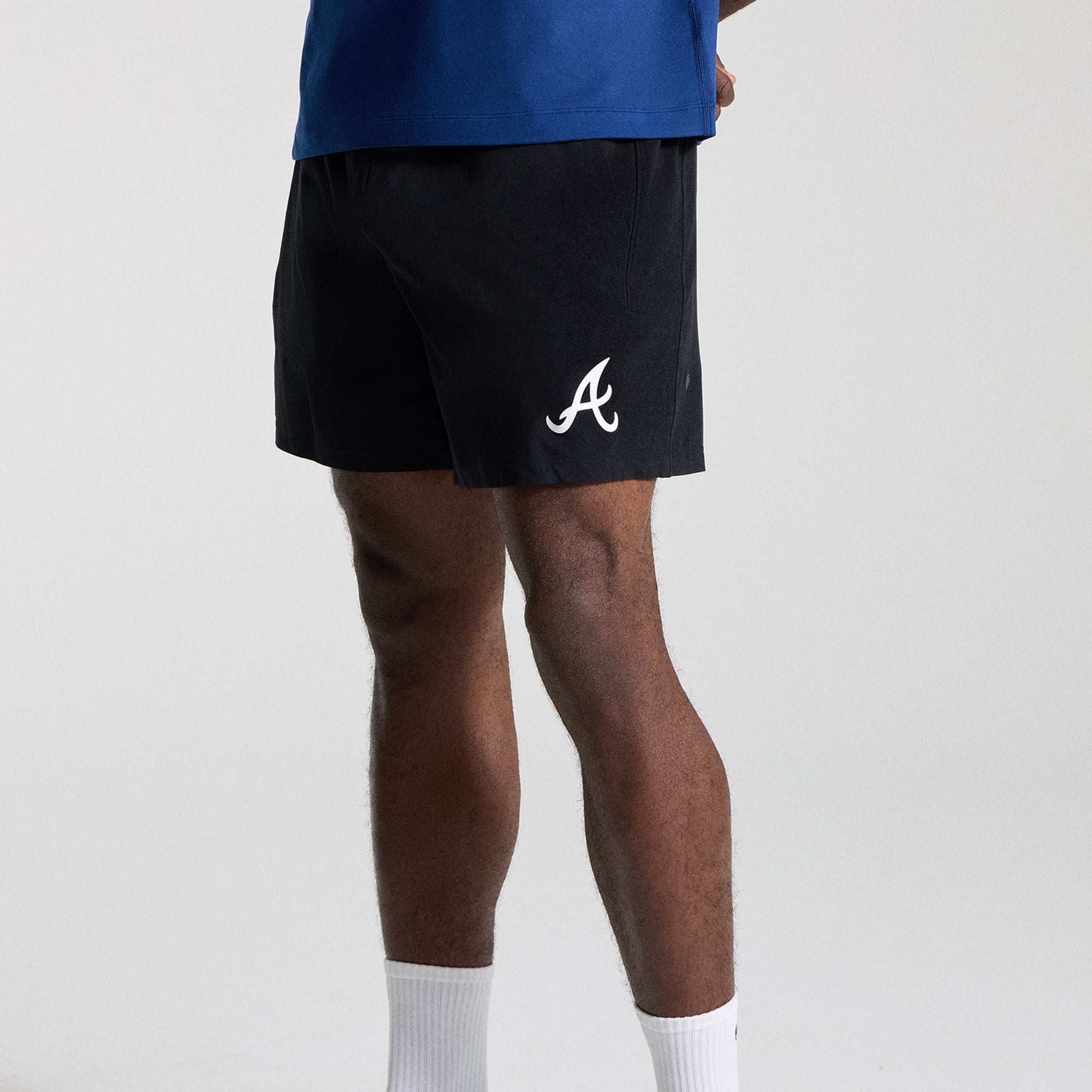Short sans doublure Pace Breaker noir Atlanta Braves pour homme de 7 pouces (18 cm) la marque lululemon