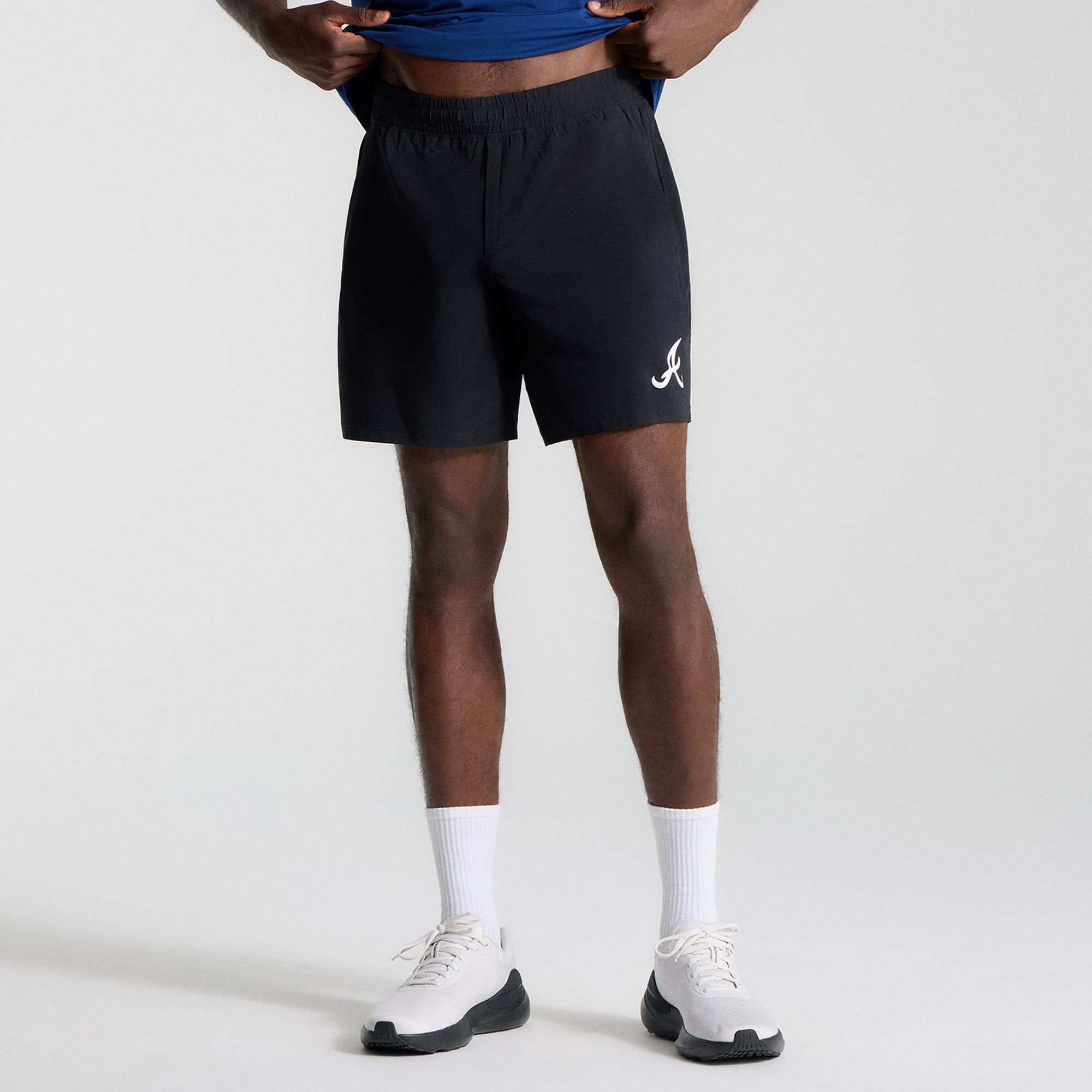 Short sans doublure Pace Breaker noir Atlanta Braves pour homme de 7 pouces (18 cm) la marque lululemon