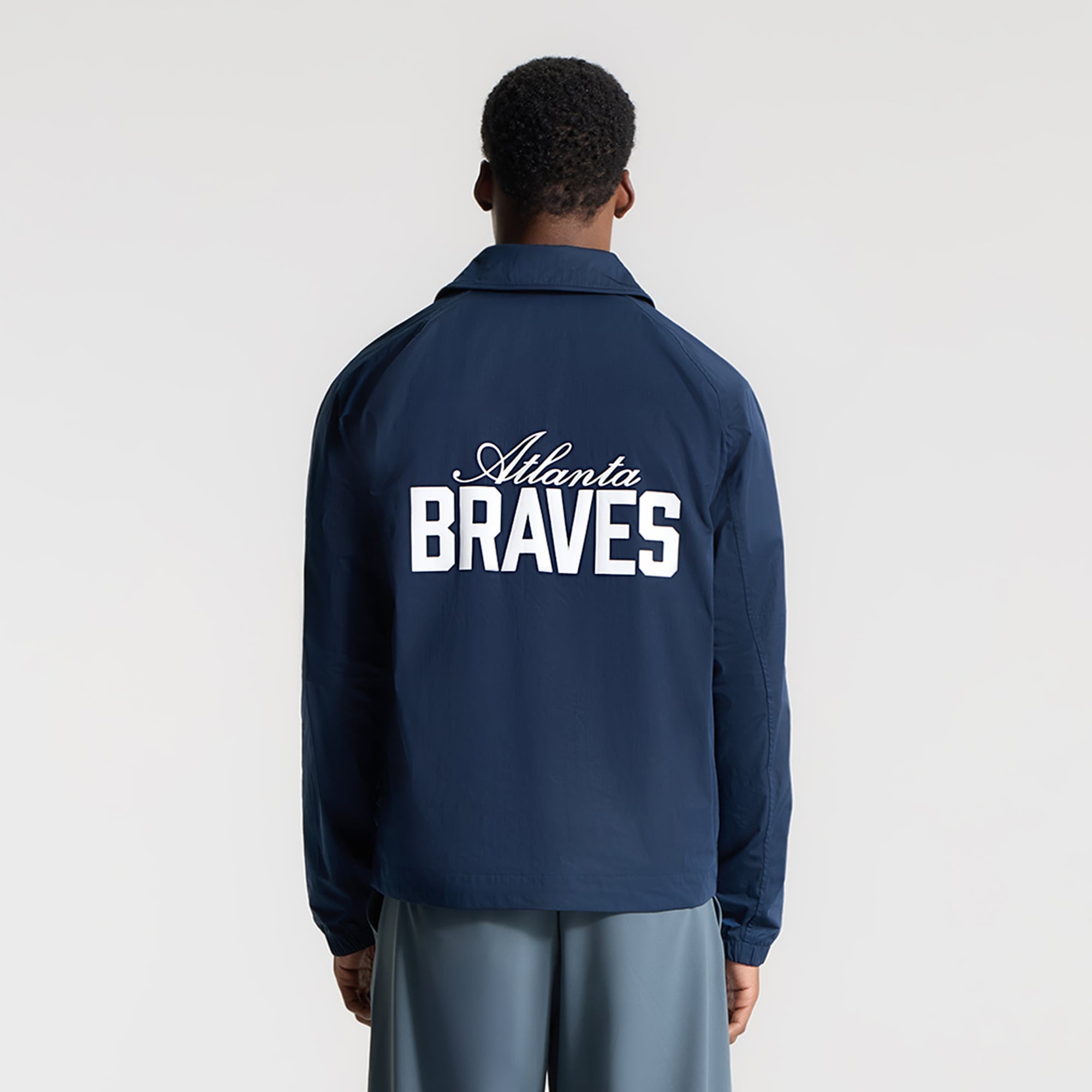 Veste de coach raglan lululemon True Navy Atlanta Braves pour homme
