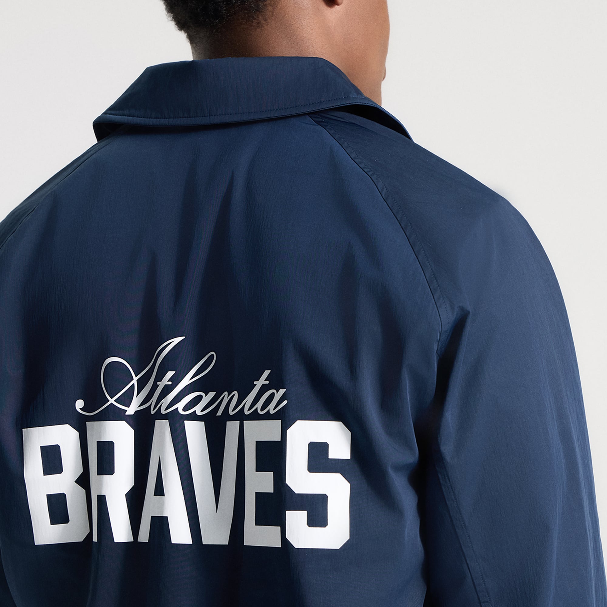 Veste de coach raglan lululemon True Navy Atlanta Braves pour homme