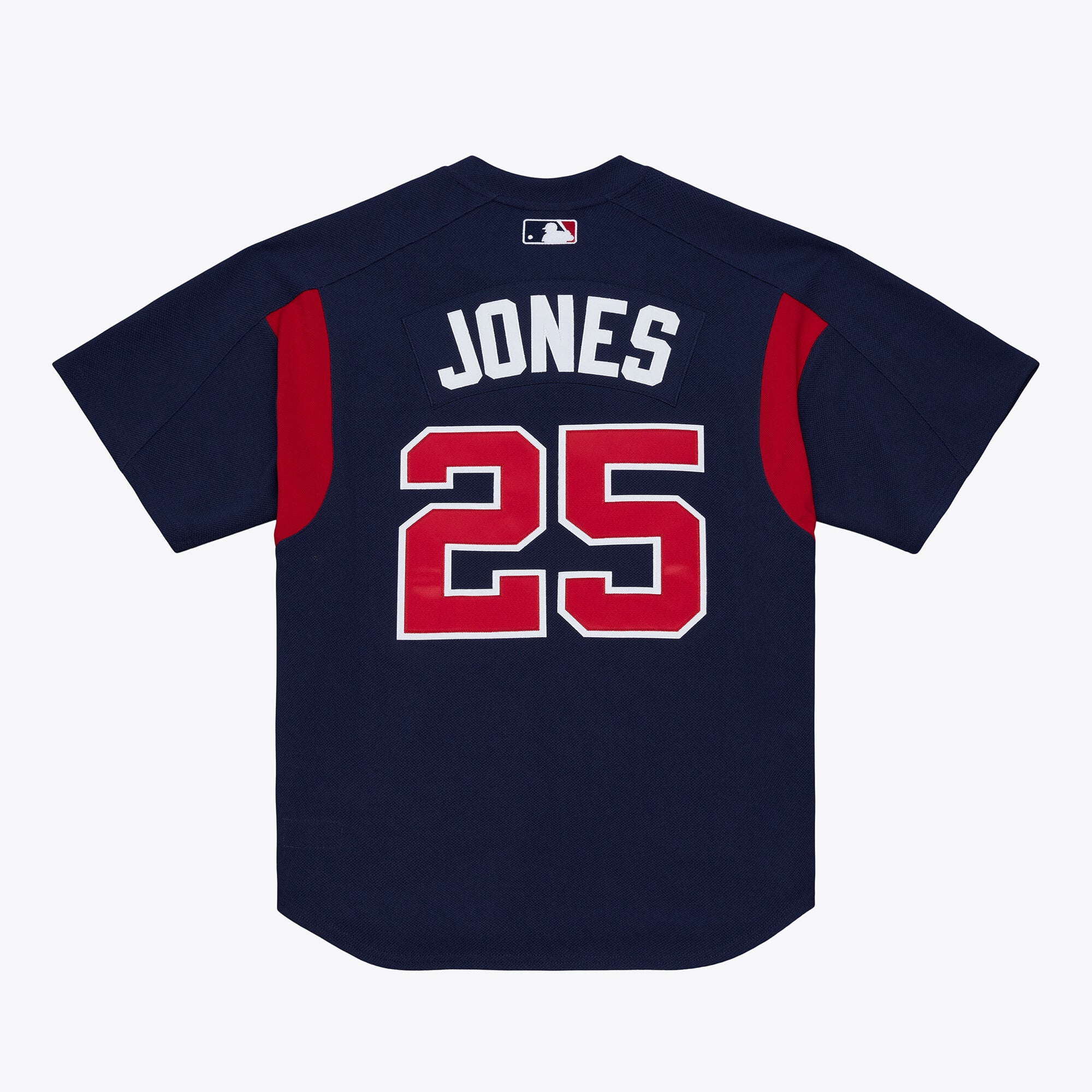 Maillot d'entraînement authentique Mitchell & Ness Andruw Jones bleu marine des Braves d'Atlanta pour homme