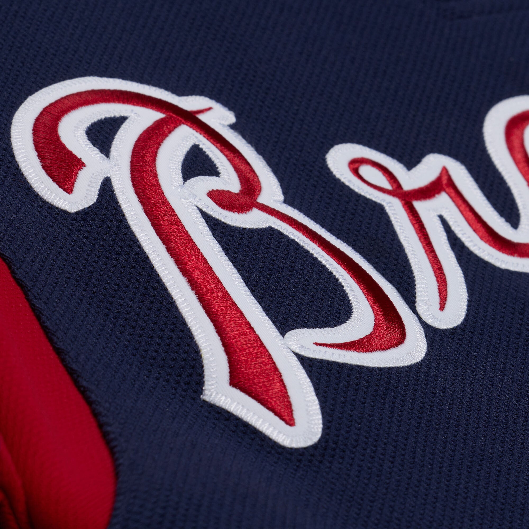Maillot d'entraînement authentique Mitchell & Ness Andruw Jones bleu marine des Braves d'Atlanta pour homme