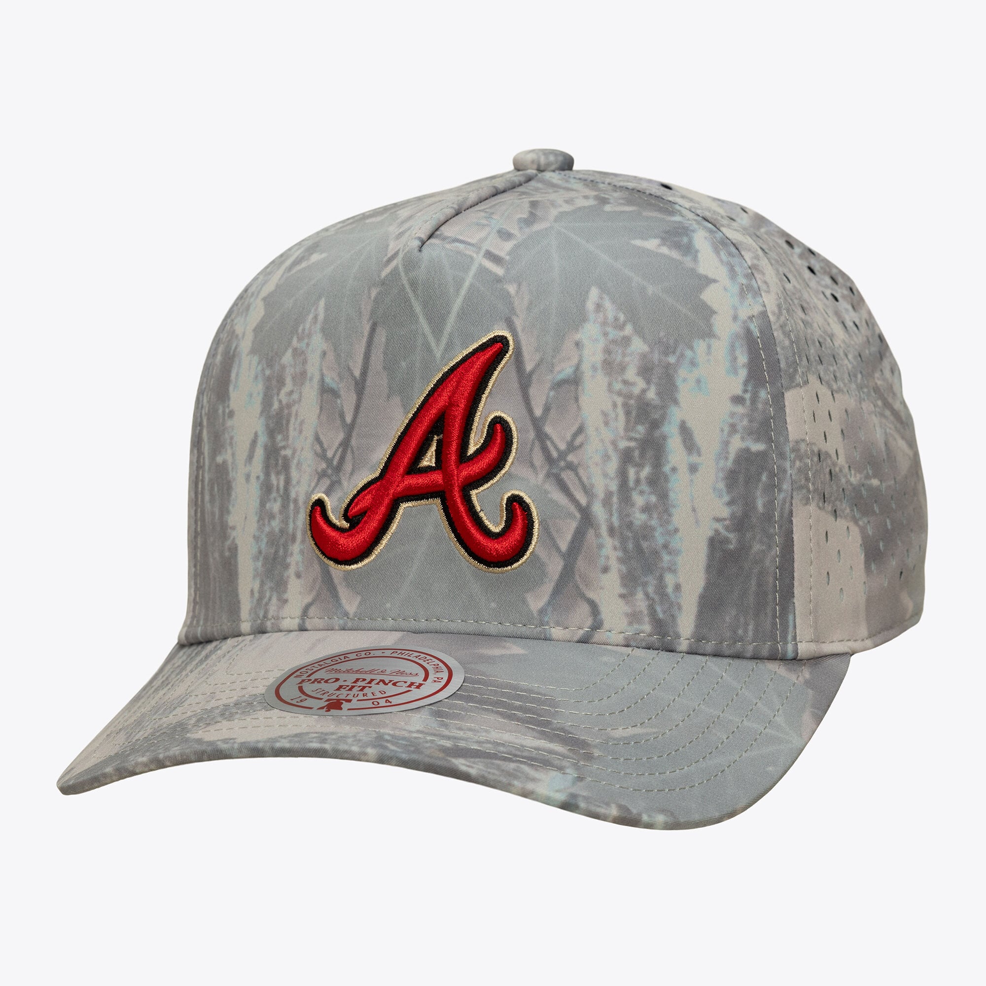 Casquette ajustable Mitchell & Ness camouflage Atlanta Braves Perfect Pro pour homme