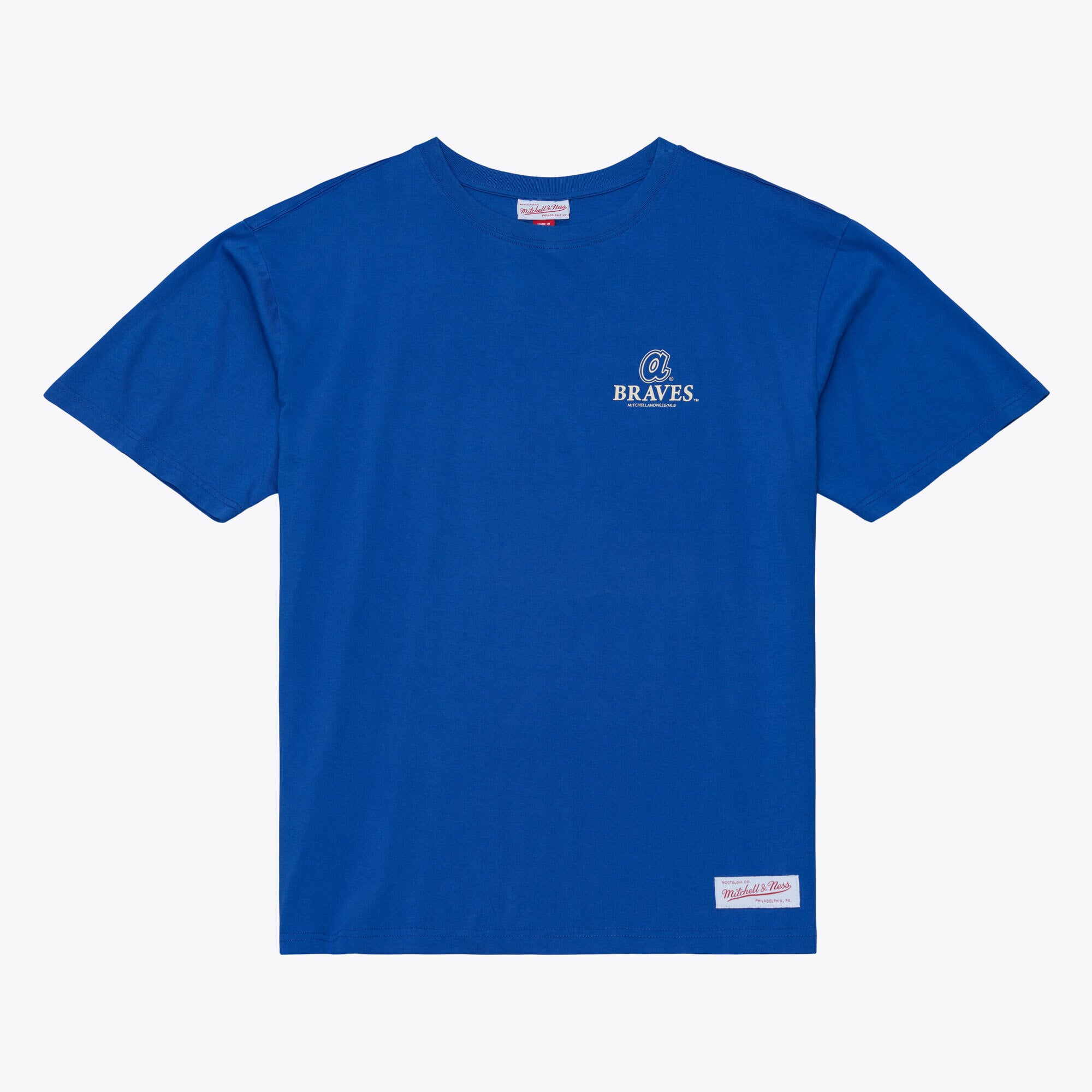 Men's Mitchell & Ness Royal Atlanta Braves Core Essentials T-Shirt