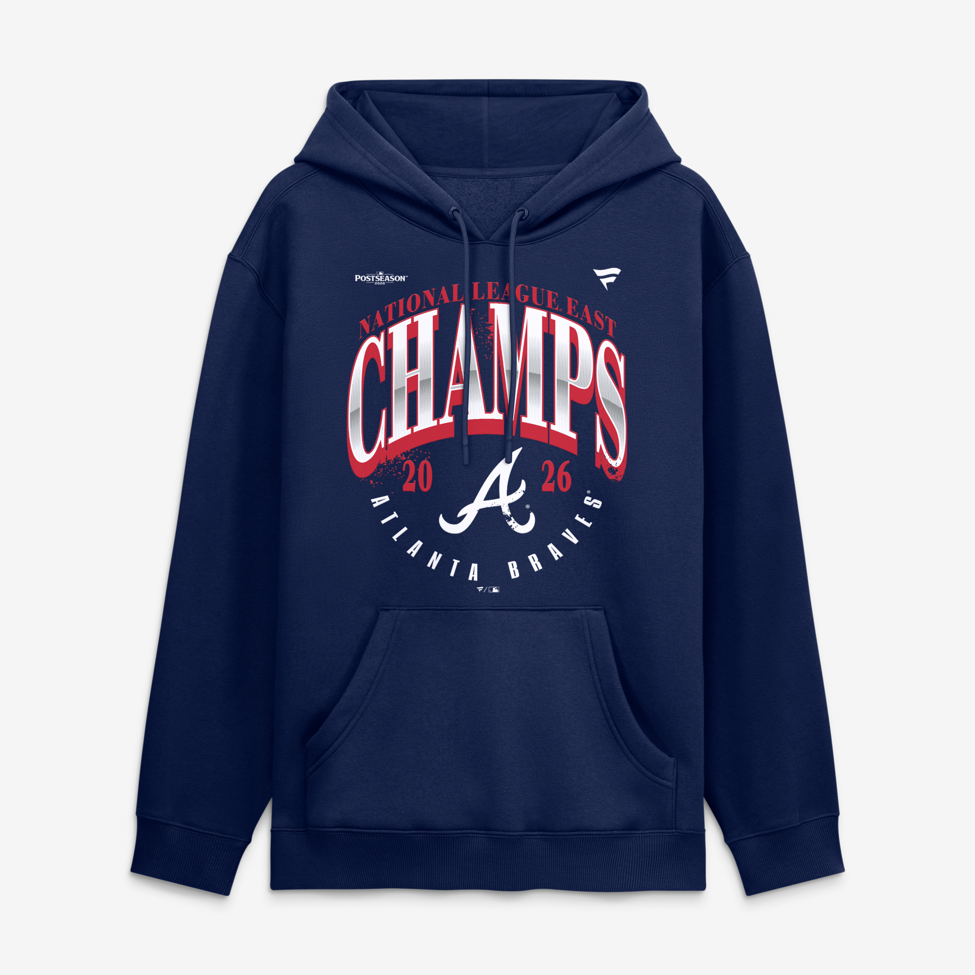 Sweat à capuche bleu marine pour homme, Atlanta Braves, champions de la division Est Ligue nationale 2026