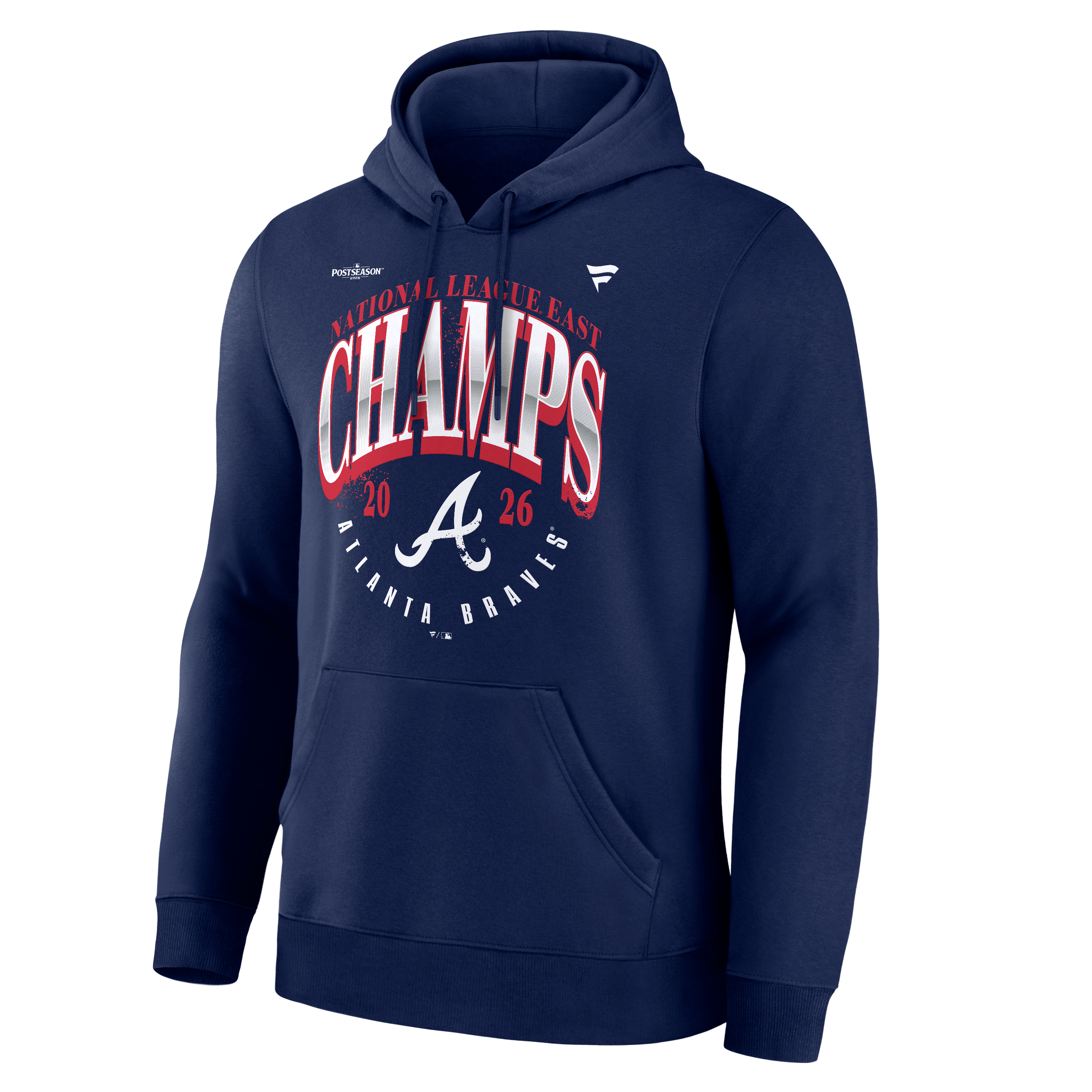 Sweat à capuche bleu marine pour homme, Atlanta Braves, champions de la division Est Ligue nationale 2026
