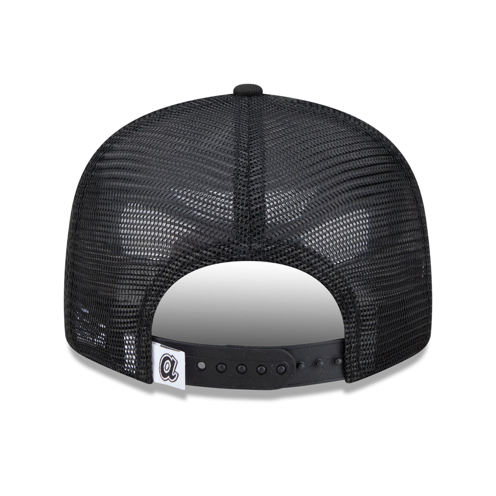 Casquette trucker ajustable New Era 9FIFTY noire Atlanta Braves pour homme