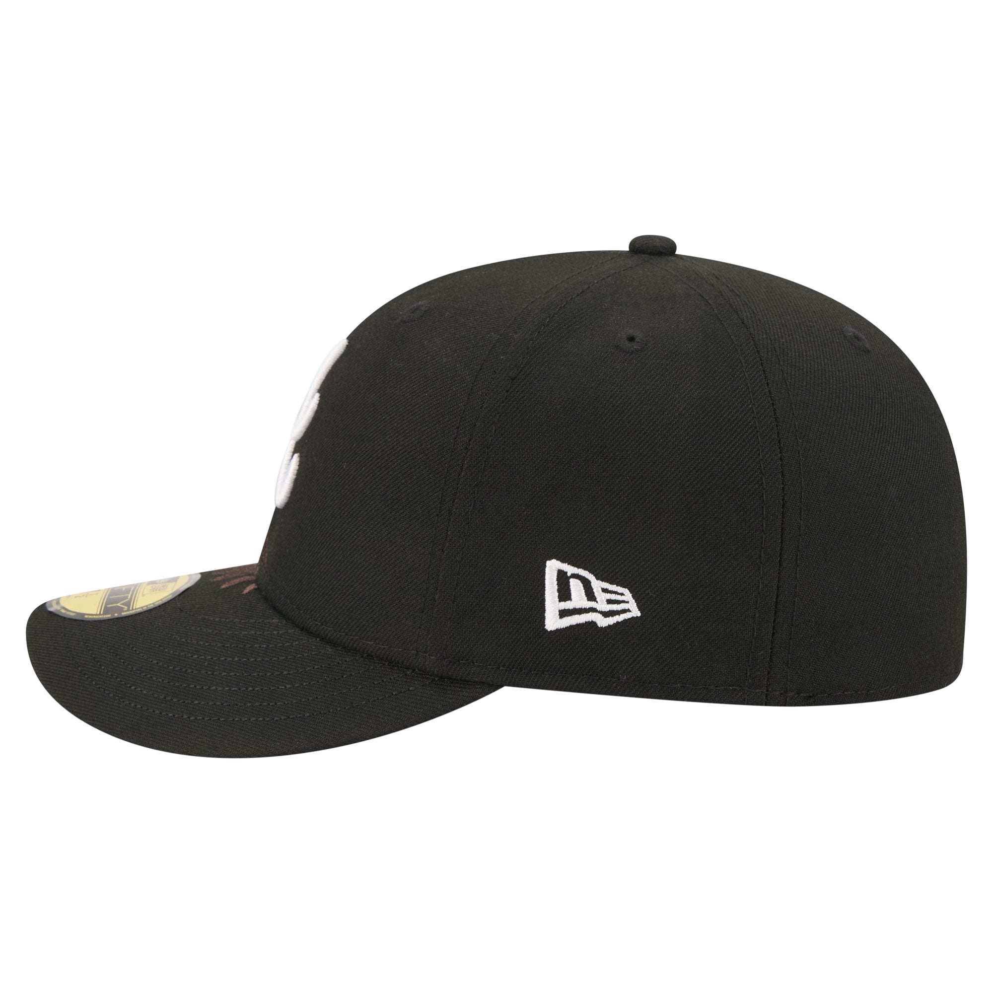 Casquette ajustée New Era 59FIFTY noire pour homme, motif aigle chauve, Atlanta Braves Americana.