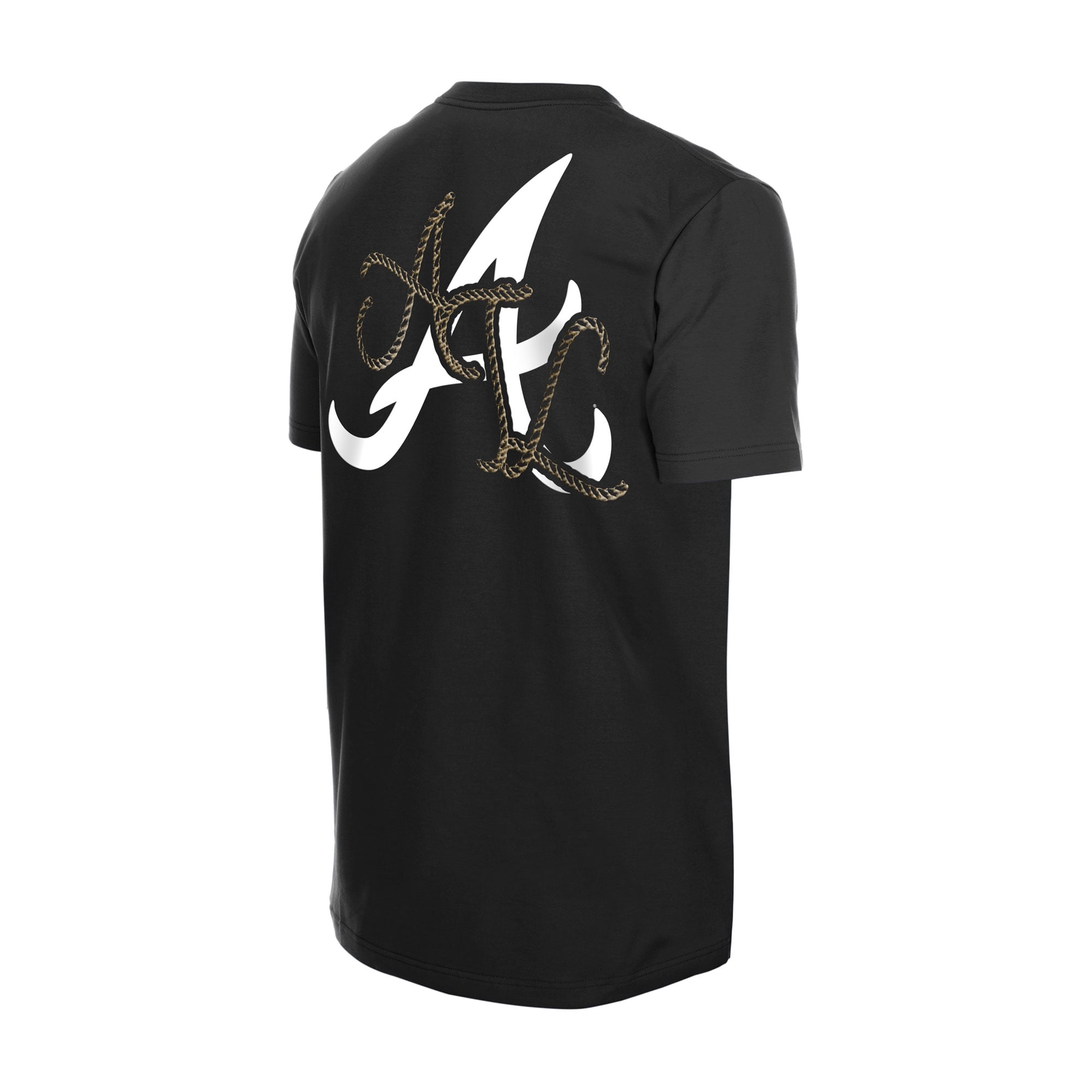 T-shirt New Era noir pour homme, style urbain ranchwear, Atlanta Braves Injection Lifestyle