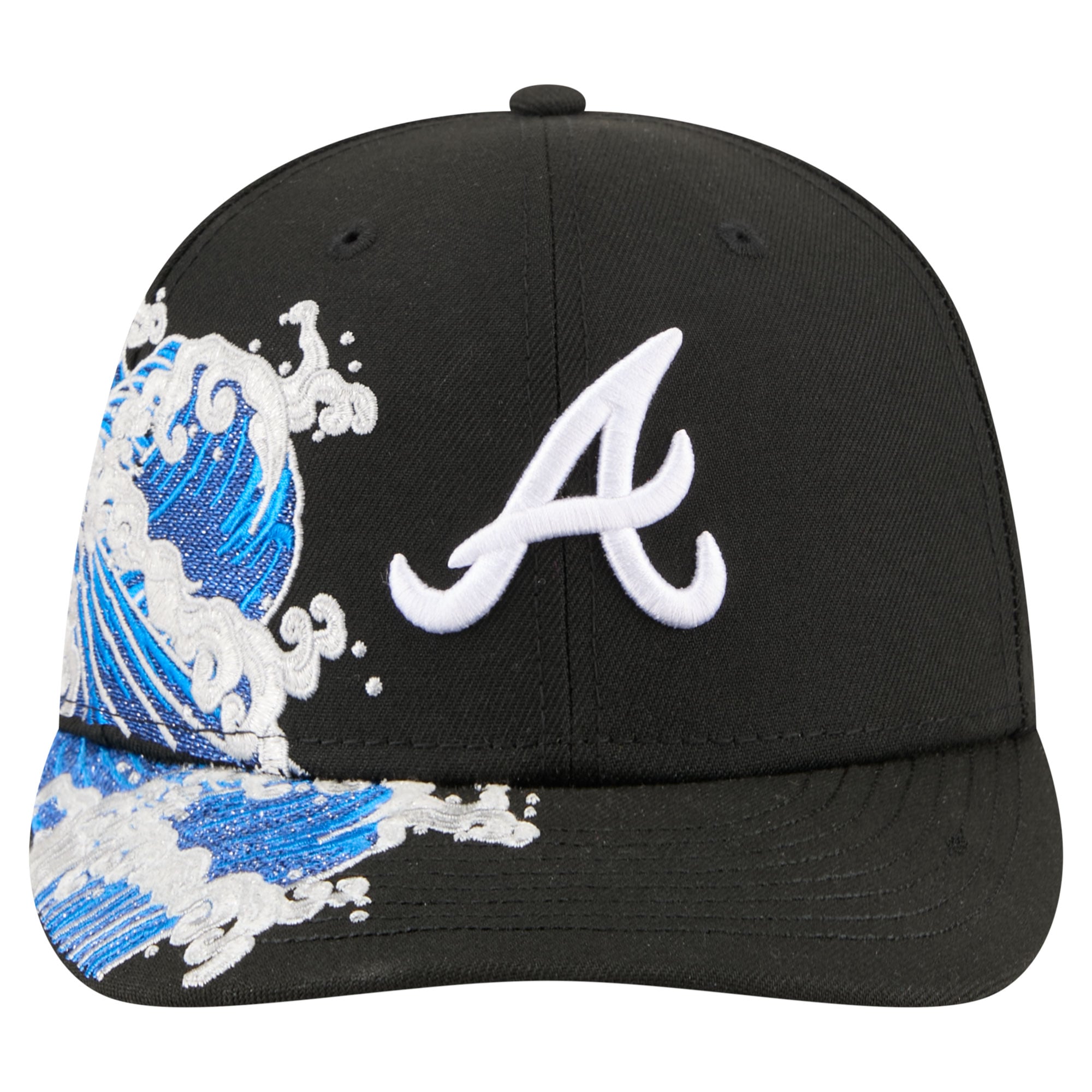 Casquette ajustée New Era Atlanta Braves Surf 59FIFTY noire pour homme