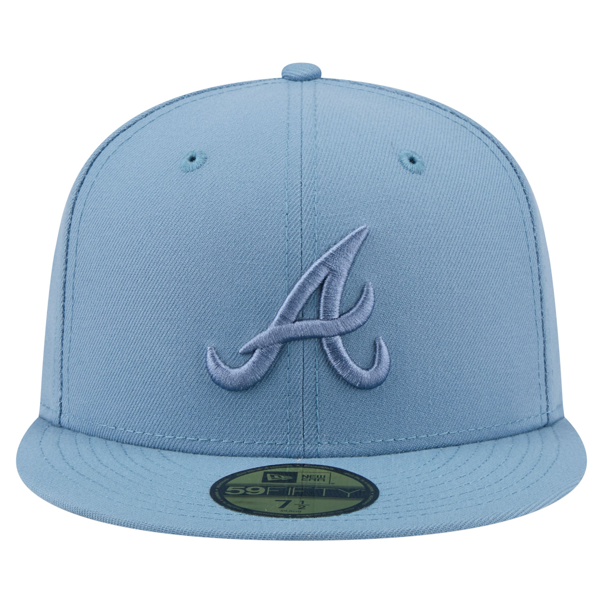 Casquette ajustée New Era crème Atlanta Braves pour homme, modèle 59FIFTY