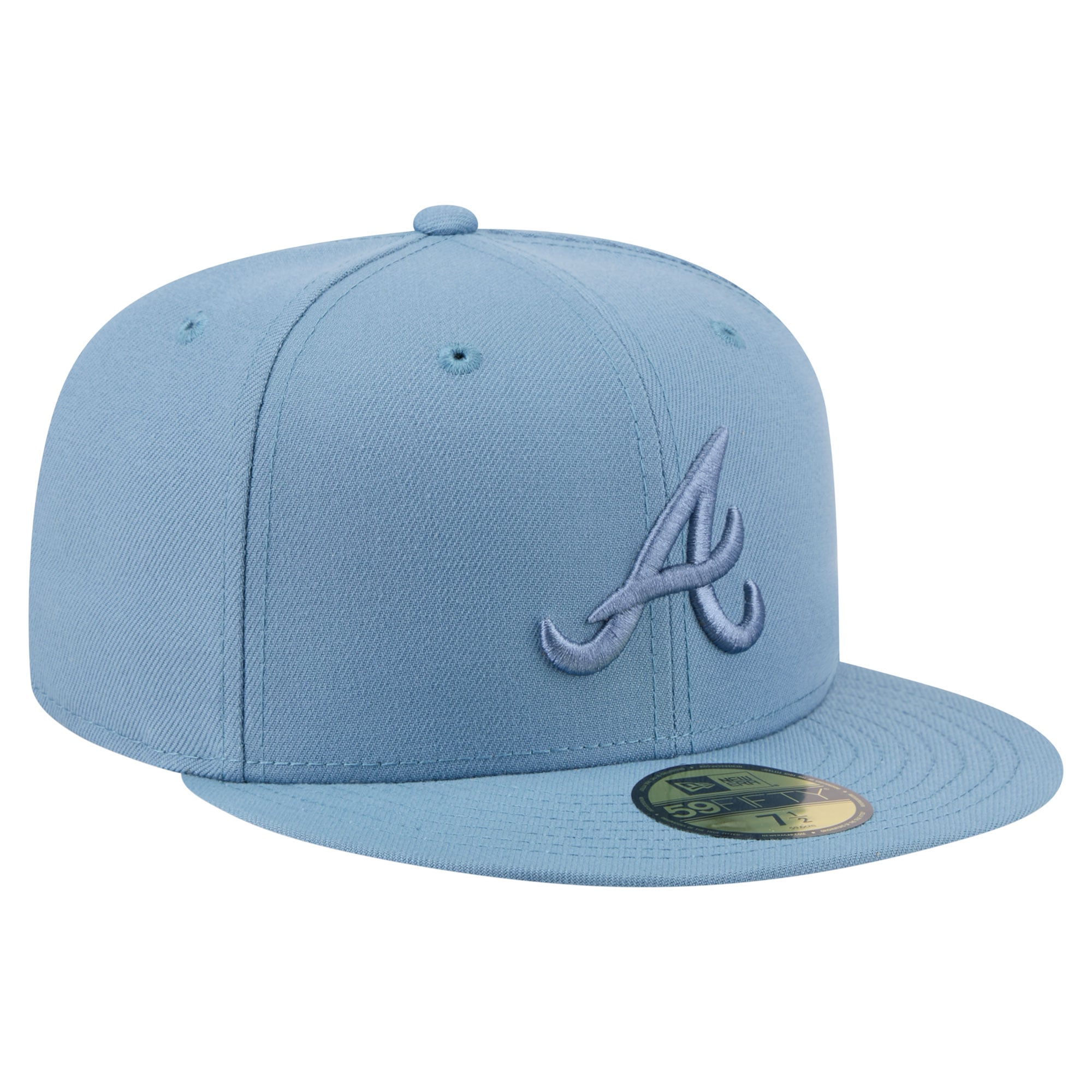 Casquette ajustée New Era crème Atlanta Braves pour homme, modèle 59FIFTY