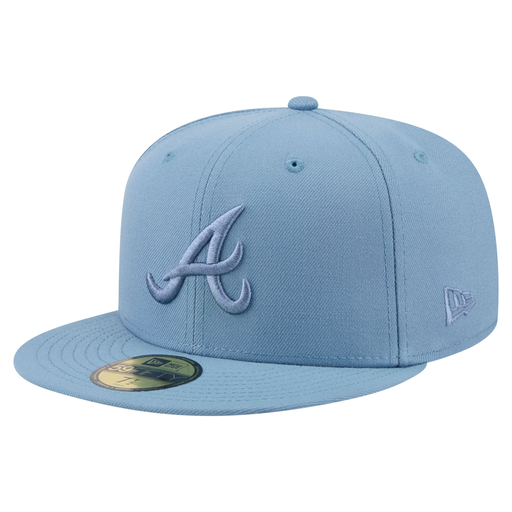 Casquette ajustée New Era crème Atlanta Braves pour homme, modèle 59FIFTY