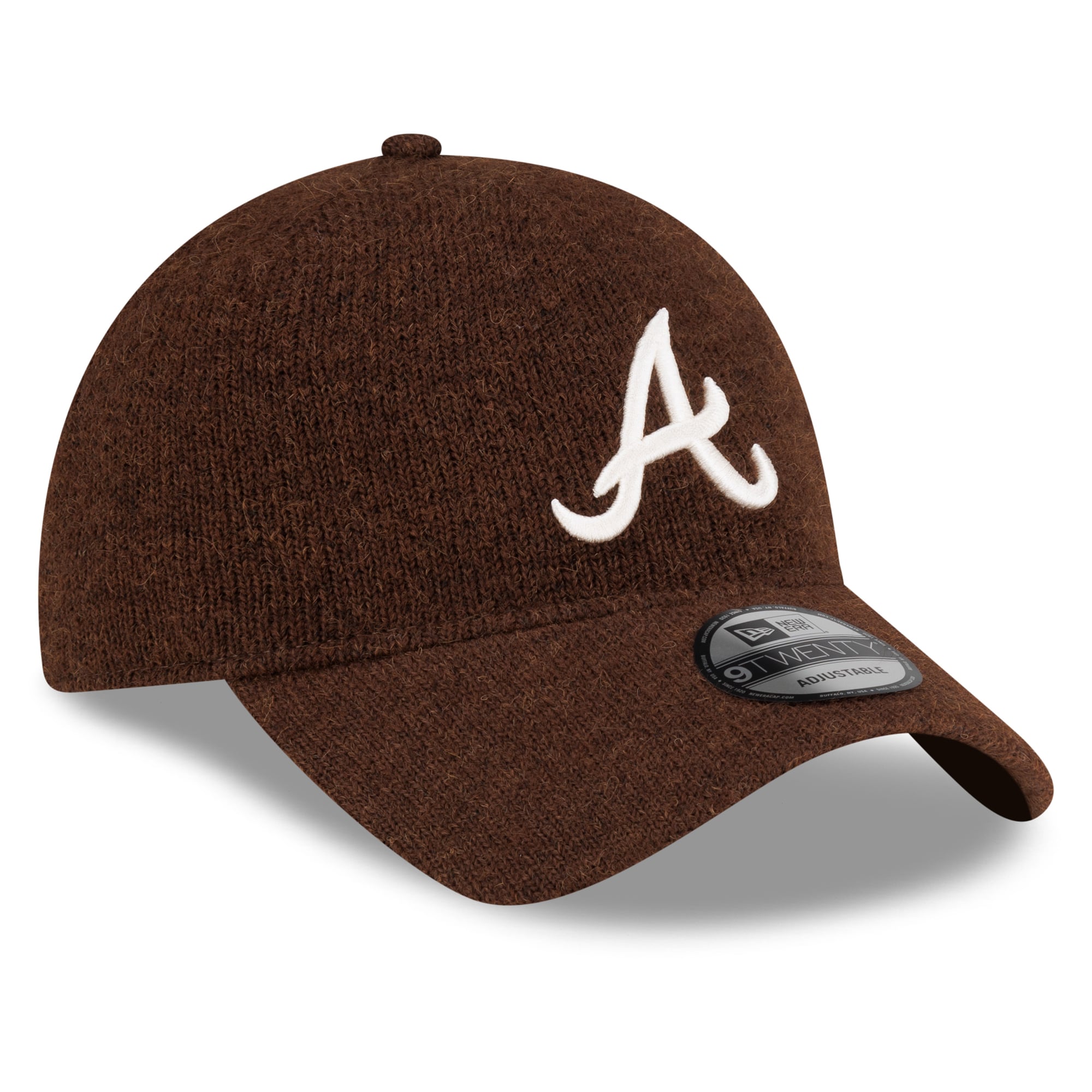 Casquette ajustable New Era marron Atlanta Braves Open Market en laine 9TWENTY pour homme