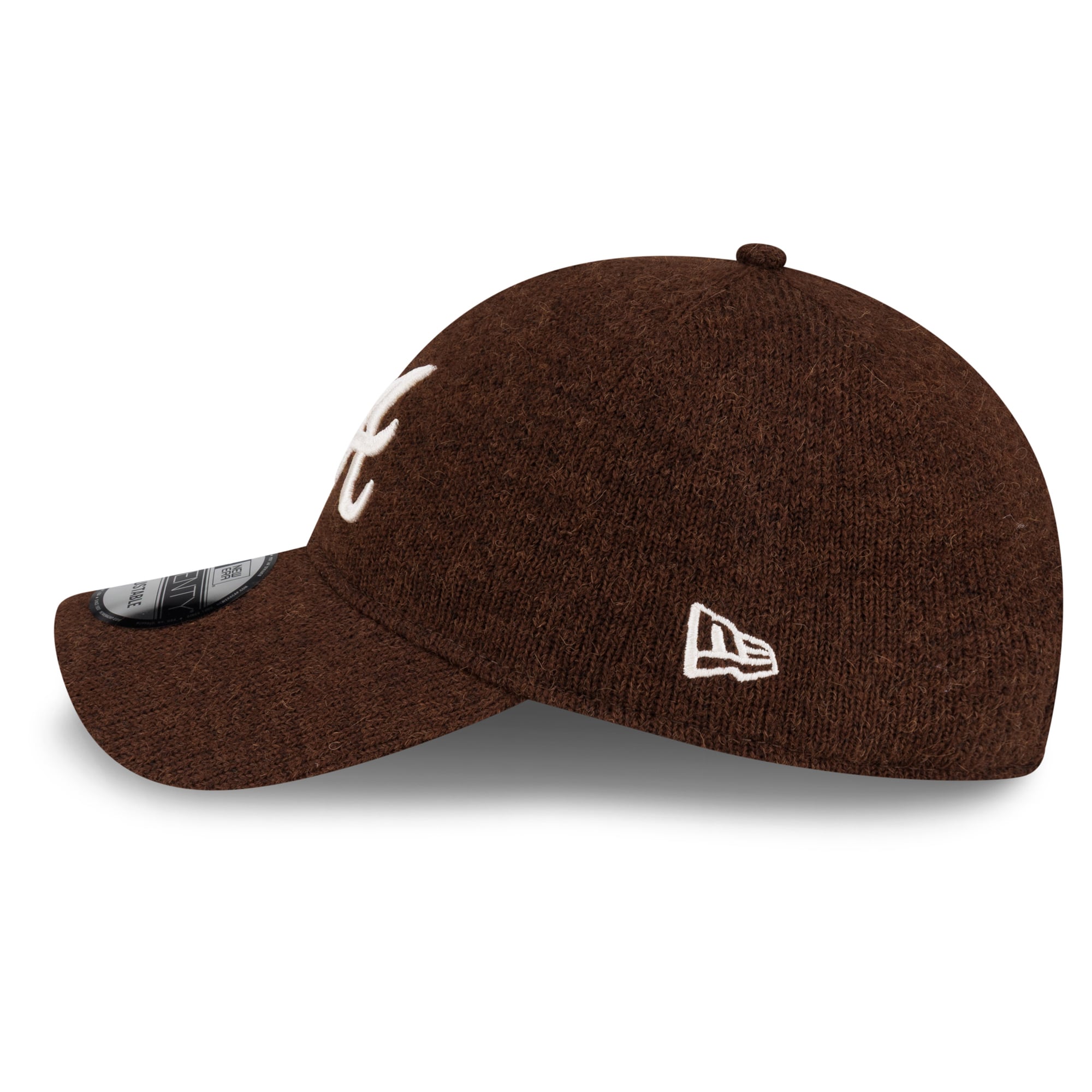 Casquette ajustable New Era marron Atlanta Braves Open Market en laine 9TWENTY pour homme