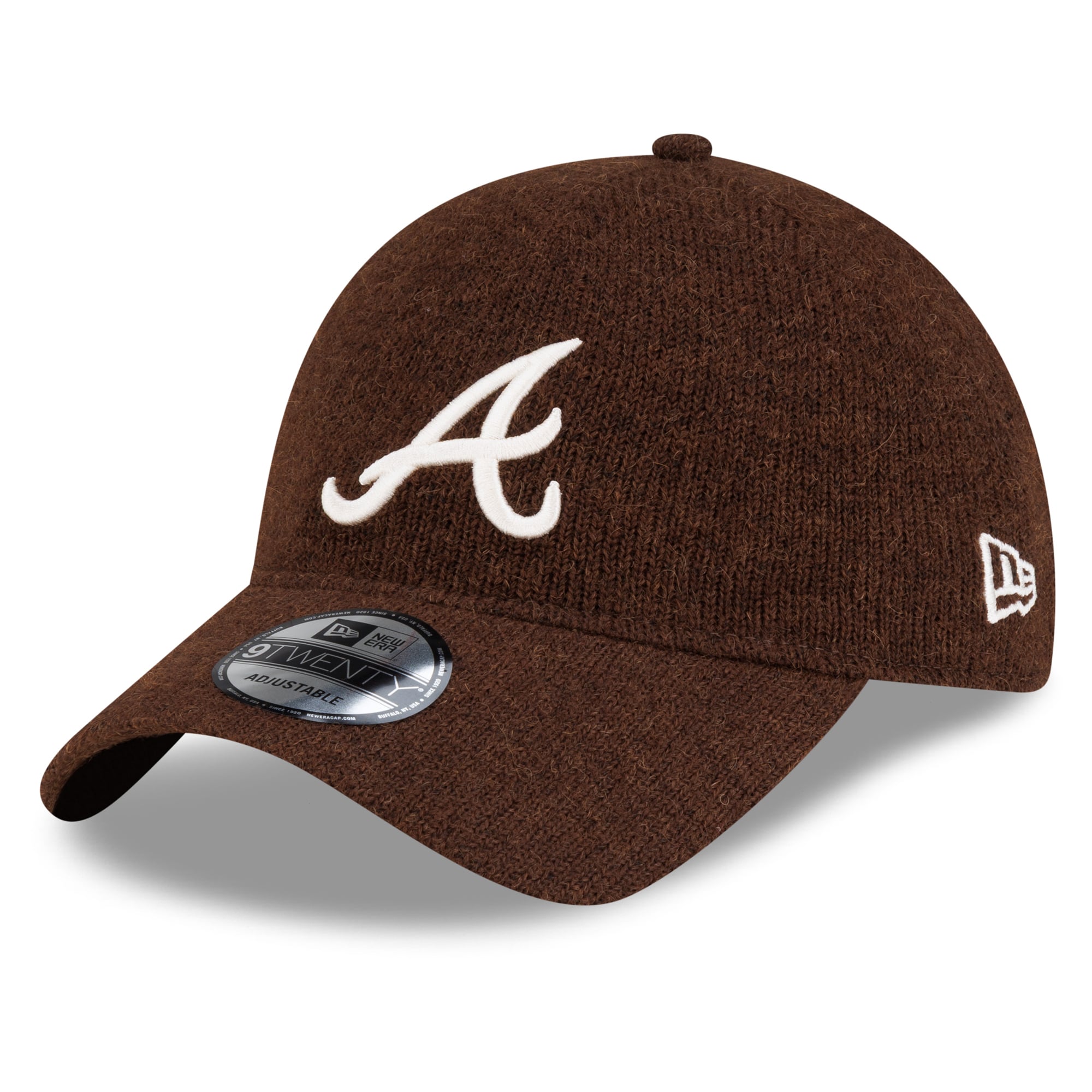 Casquette ajustable New Era marron Atlanta Braves Open Market en laine 9TWENTY pour homme