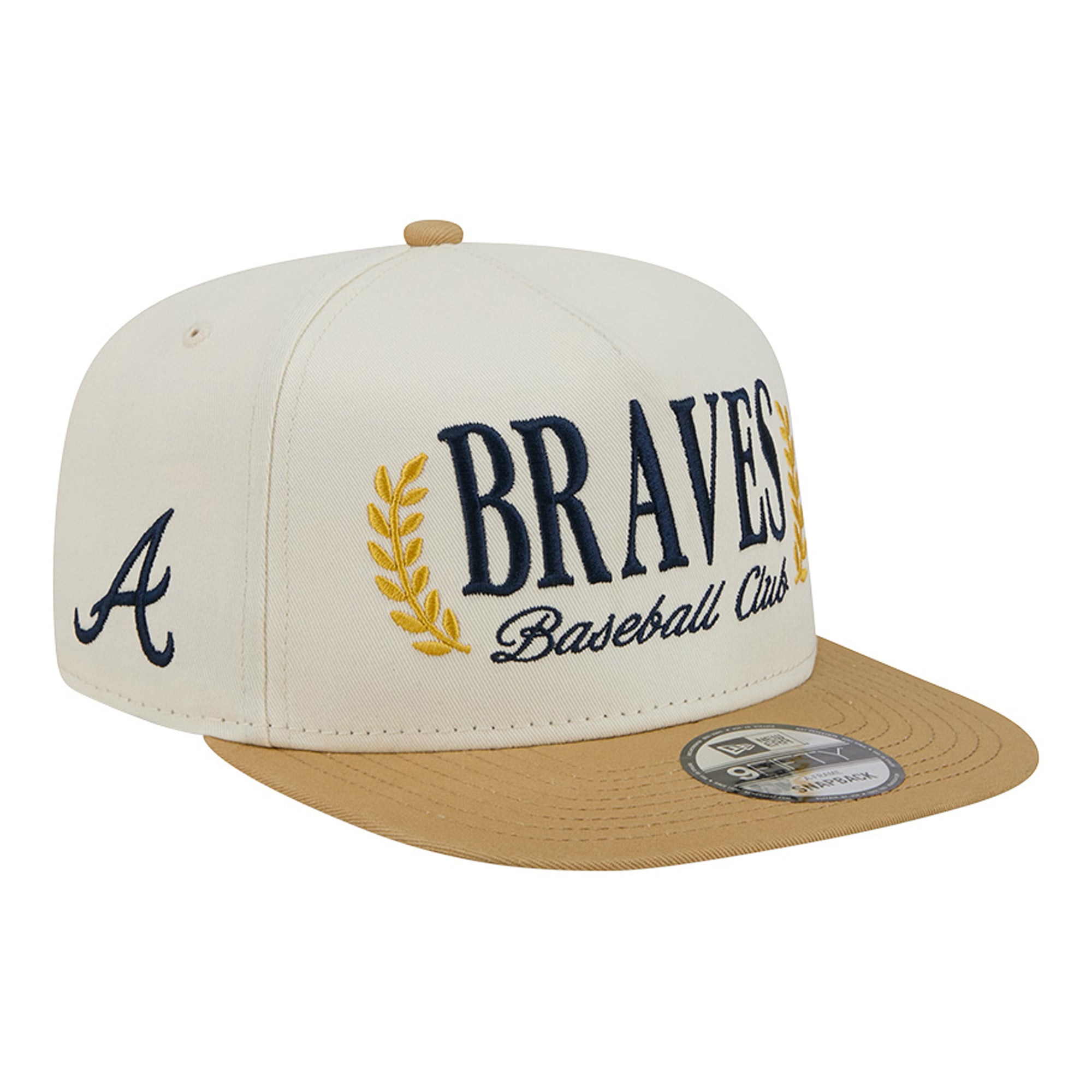 Casquette snapback New Era crème Atlanta Braves Club 9FIFTY pour homme
