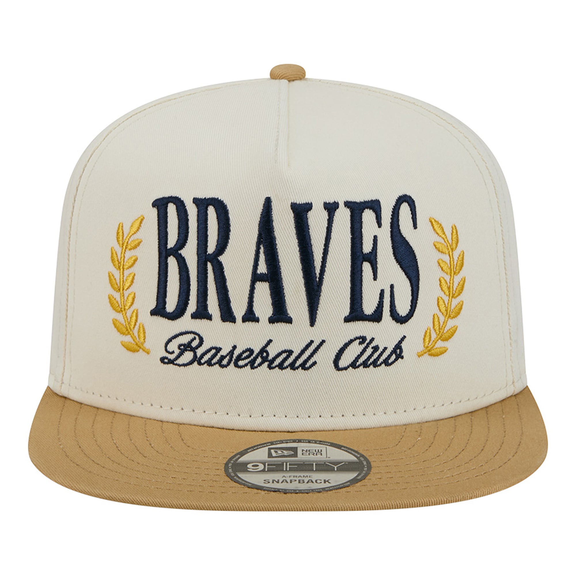 Casquette snapback New Era crème Atlanta Braves Club 9FIFTY pour homme