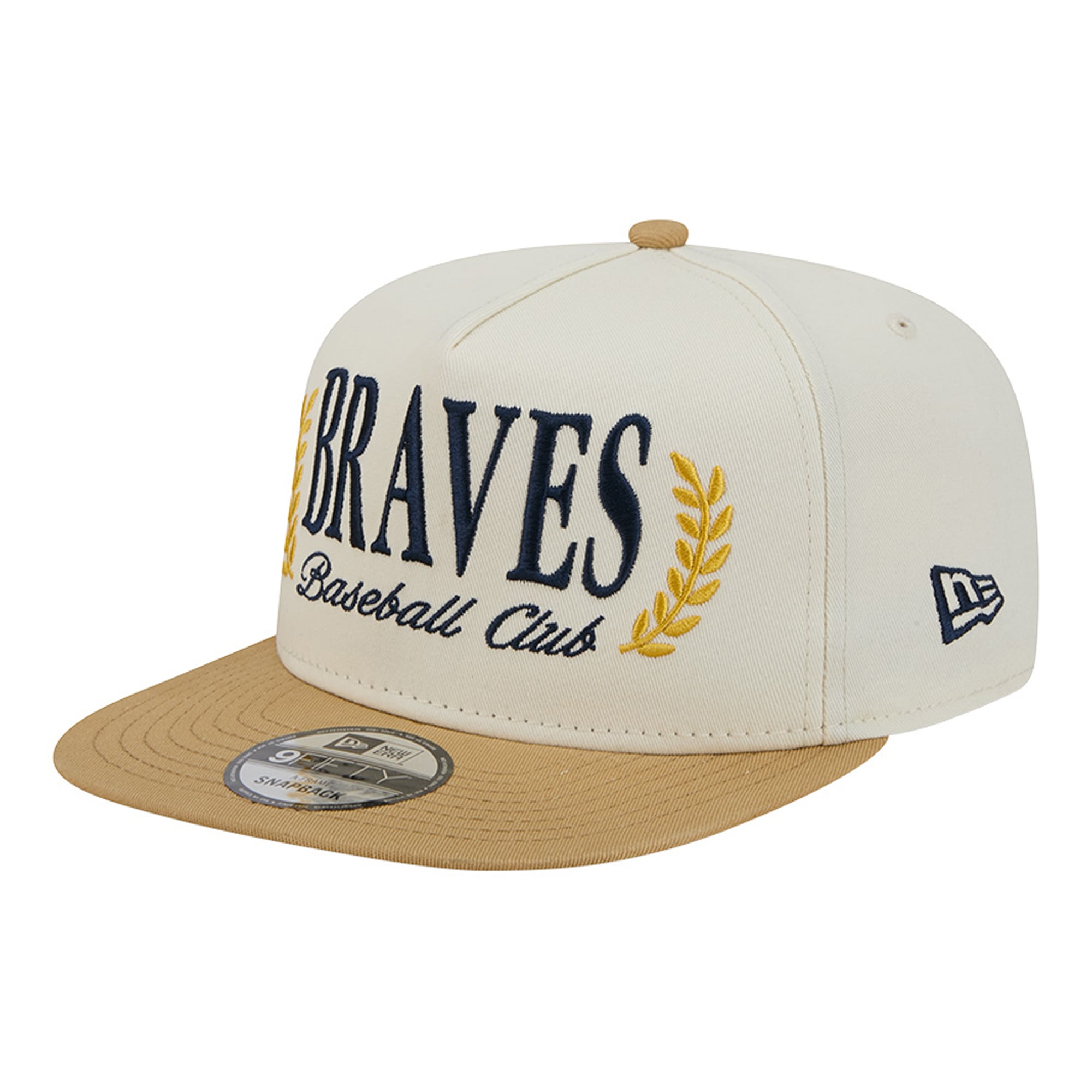 Casquette snapback New Era crème Atlanta Braves Club 9FIFTY pour homme