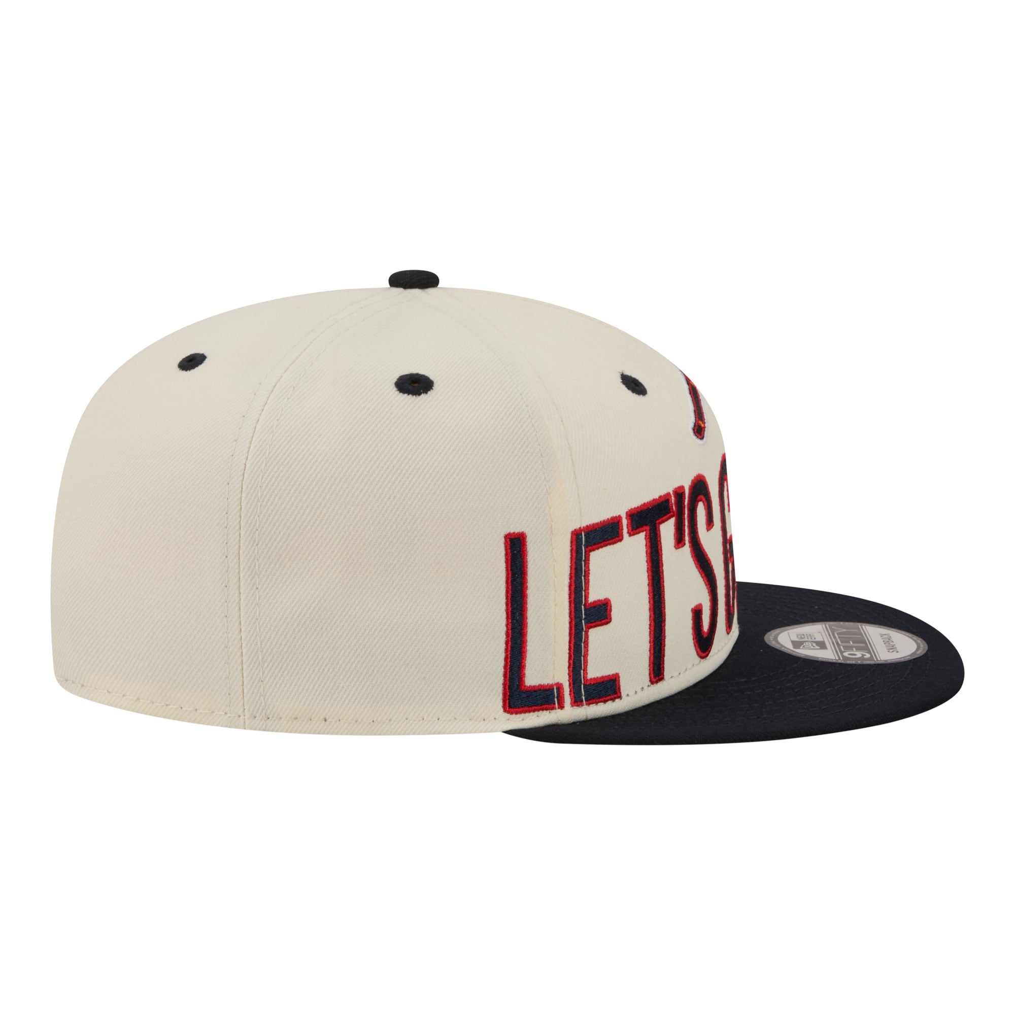 Casquette snapback New Era crème Atlanta Braves oversize pour homme