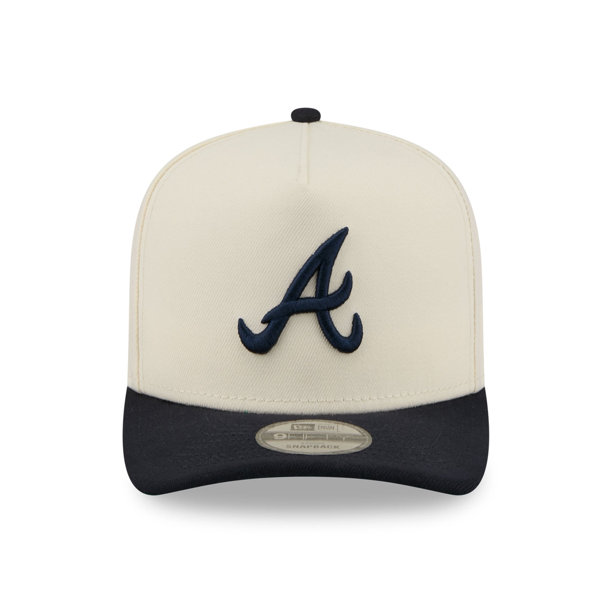 Casquette snapback New Era crème Atlanta Braves pour homme 9FIFTY A-Frame