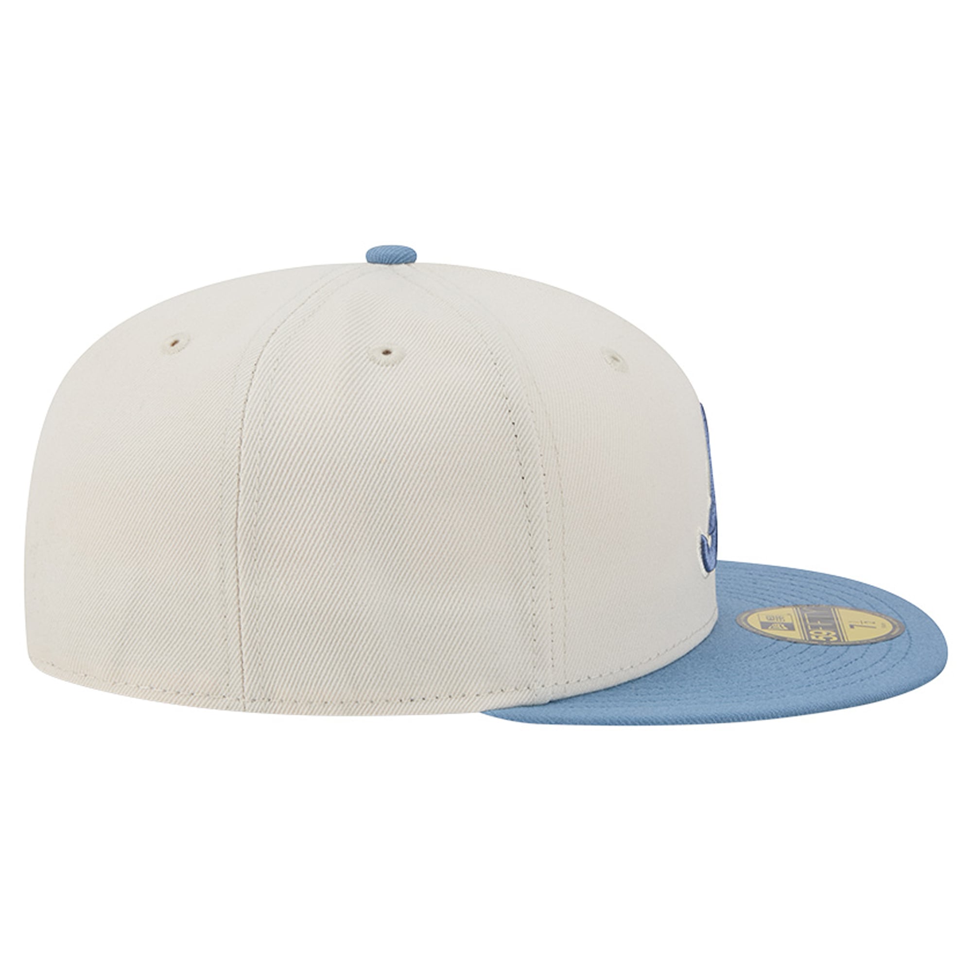 Casquette ajustée New Era Atlanta Braves crème/bleu clair pour homme (modèle 59FIFTY)