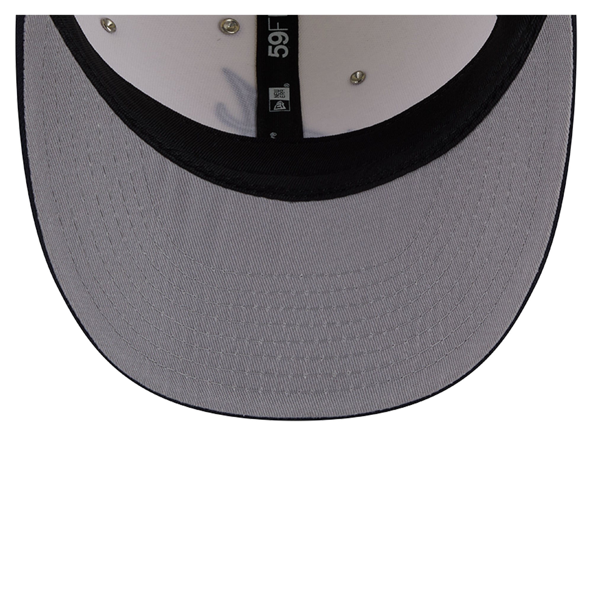 Men's New Era Cream/Navy Atlanta Braves Pearl Stud 59FIFTY Fitted Hat
