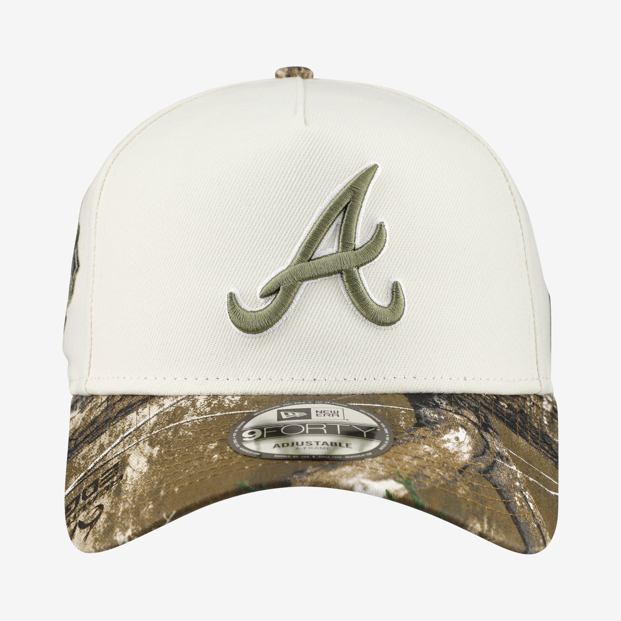 Men's New Era Cream/Realtree Camo Atlanta Braves 9FORTY A-Frame Adjustable Hat