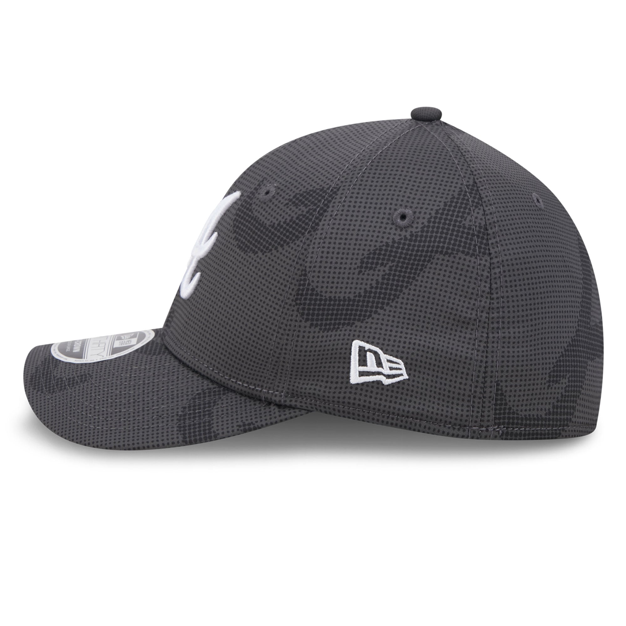Men's New Era Gray Atlanta Braves Halftone 39THIRTY Flex Hat