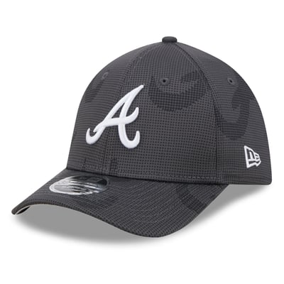  Atlanta Braves New Era Halftone 39THIRTY Flex Hat - Gray