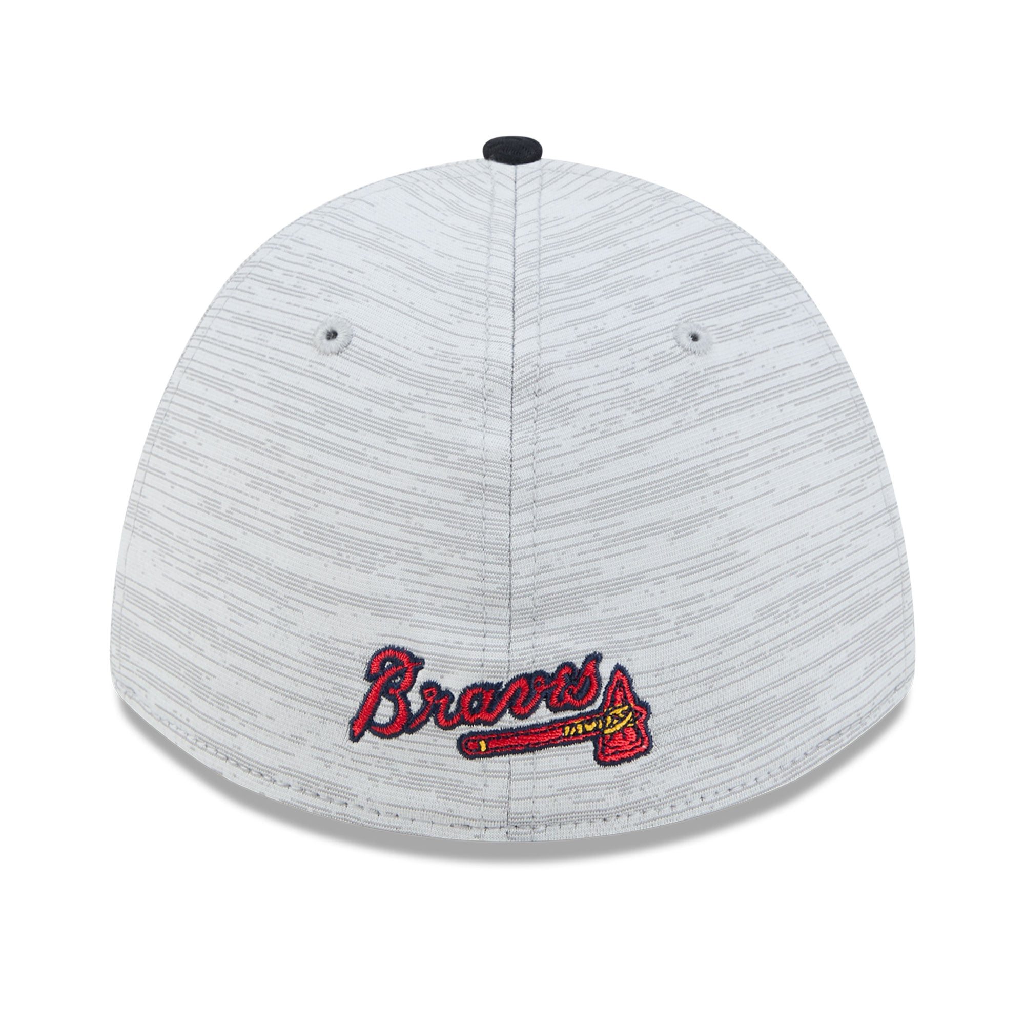 Casquette New Era Tech 39THIRTY Flex grise et marine Atlanta Braves pour homme