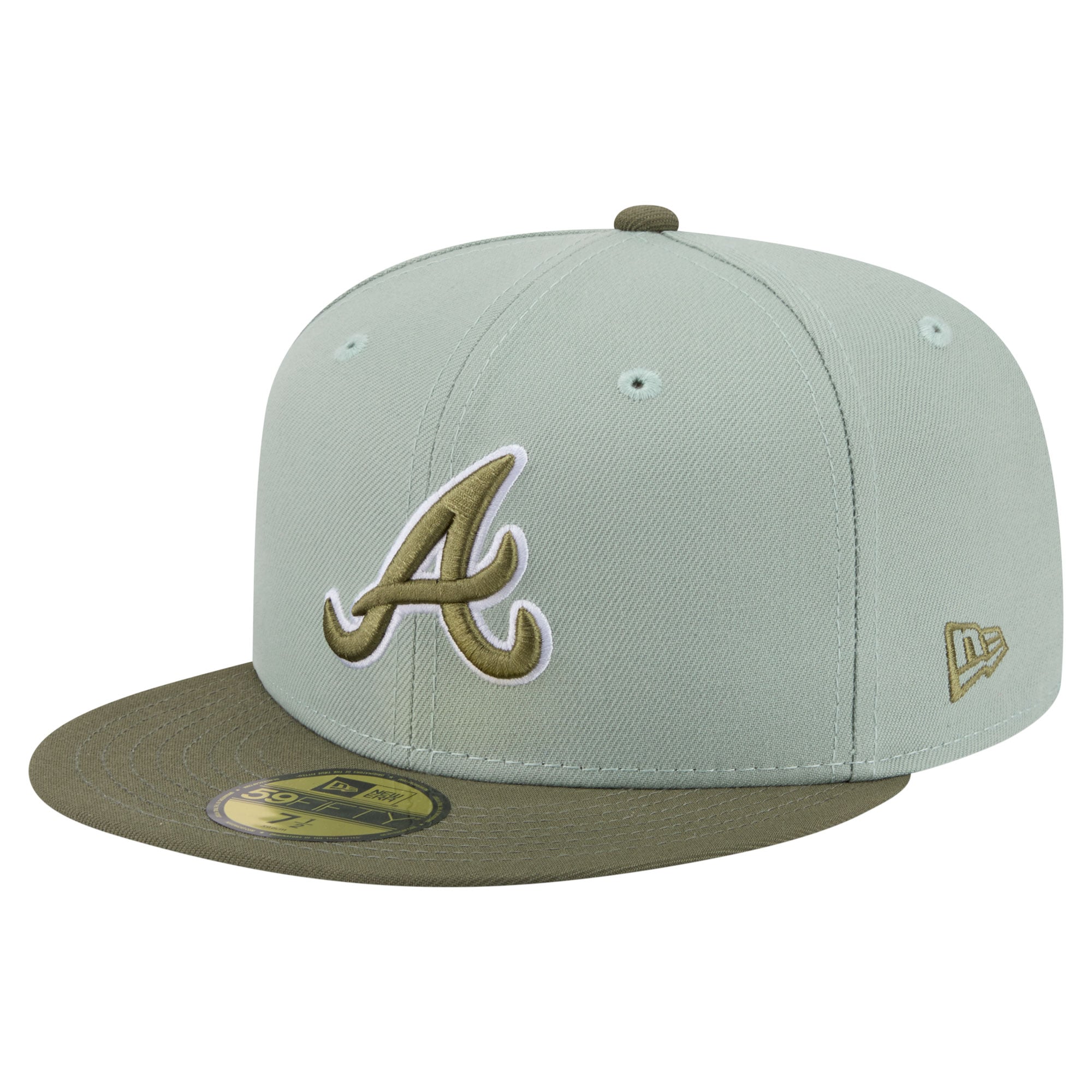 Men's New Era Olive/ Atlanta Braves Color Pack 59FIFTY Fitted Hat