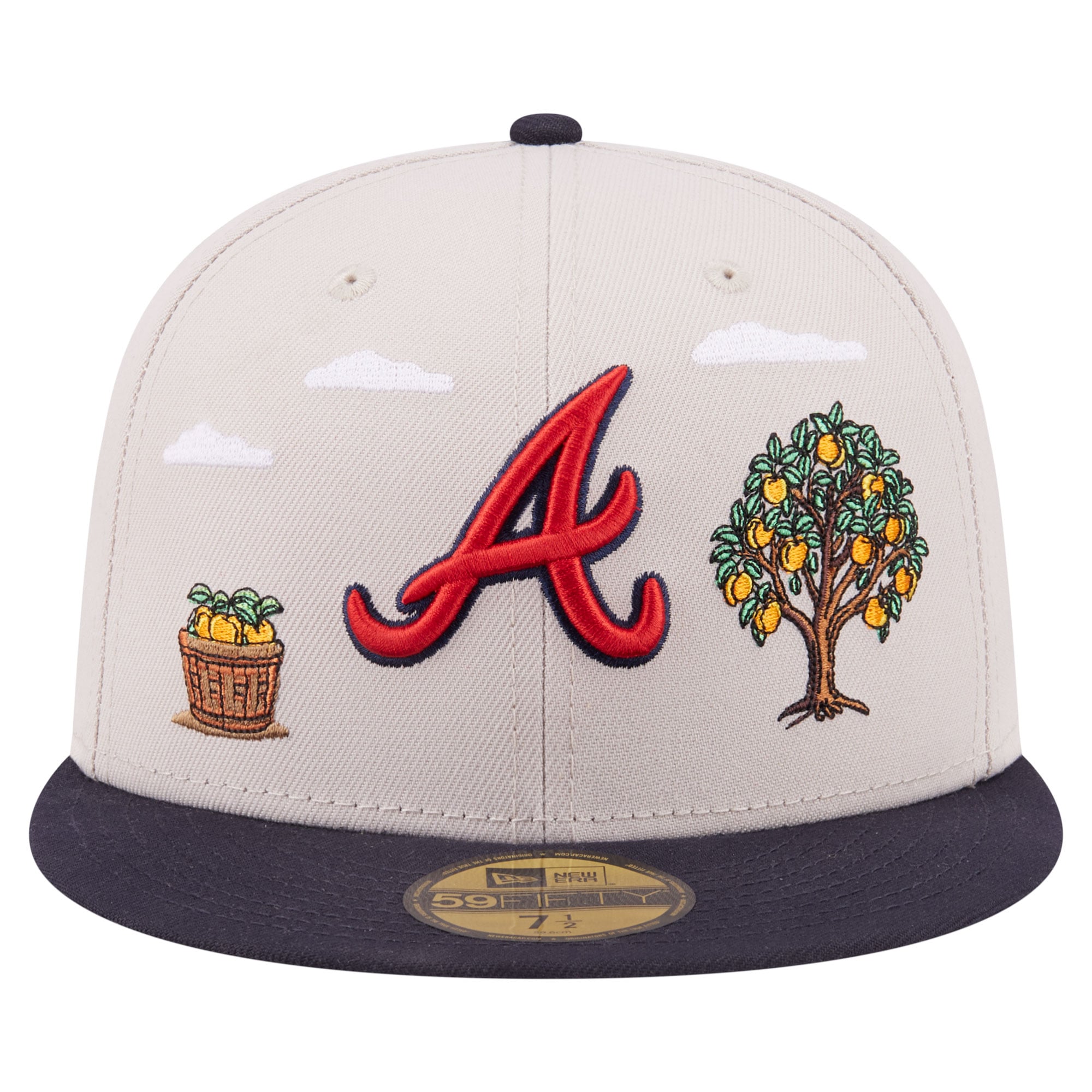 Men's New Era  Khaki Atlanta Braves City Icon 59FIFTY Fitted Hat