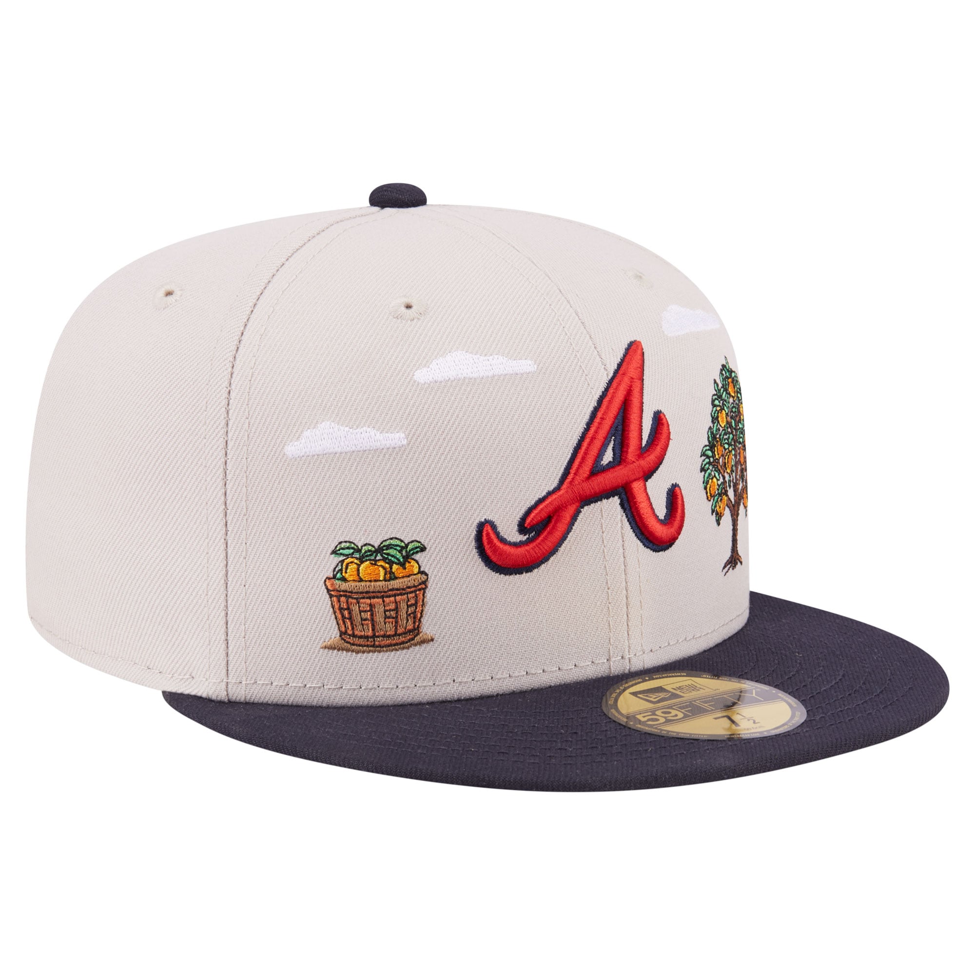 Men's New Era  Khaki Atlanta Braves City Icon 59FIFTY Fitted Hat