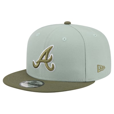 Atlanta Braves New Era Color Pack 9FIFTY Snapback Hat - Light Green/Olive
