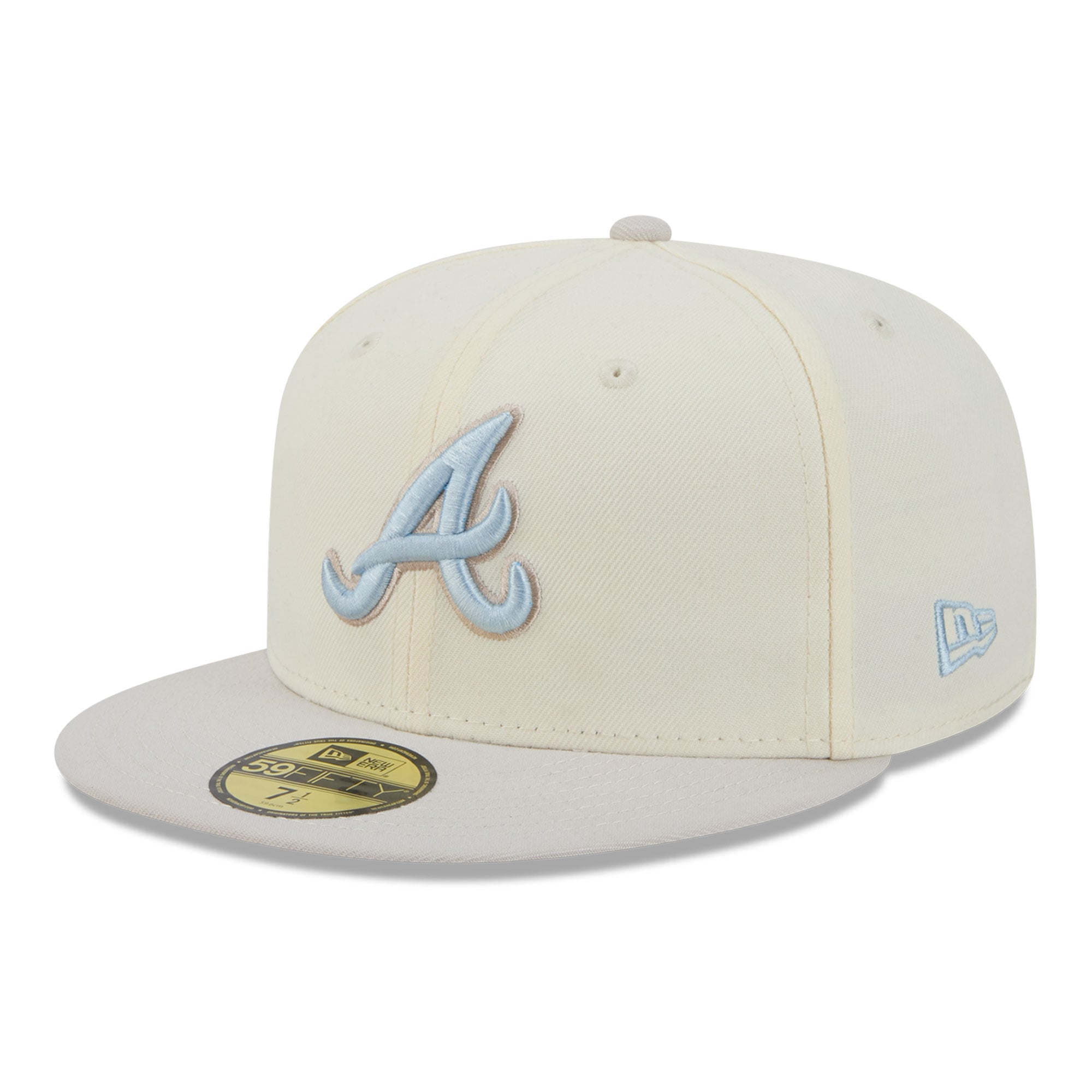 Men's New Era  Natural Atlanta Braves Crisp Equinox World Series 59FIFTY Fitted Hat