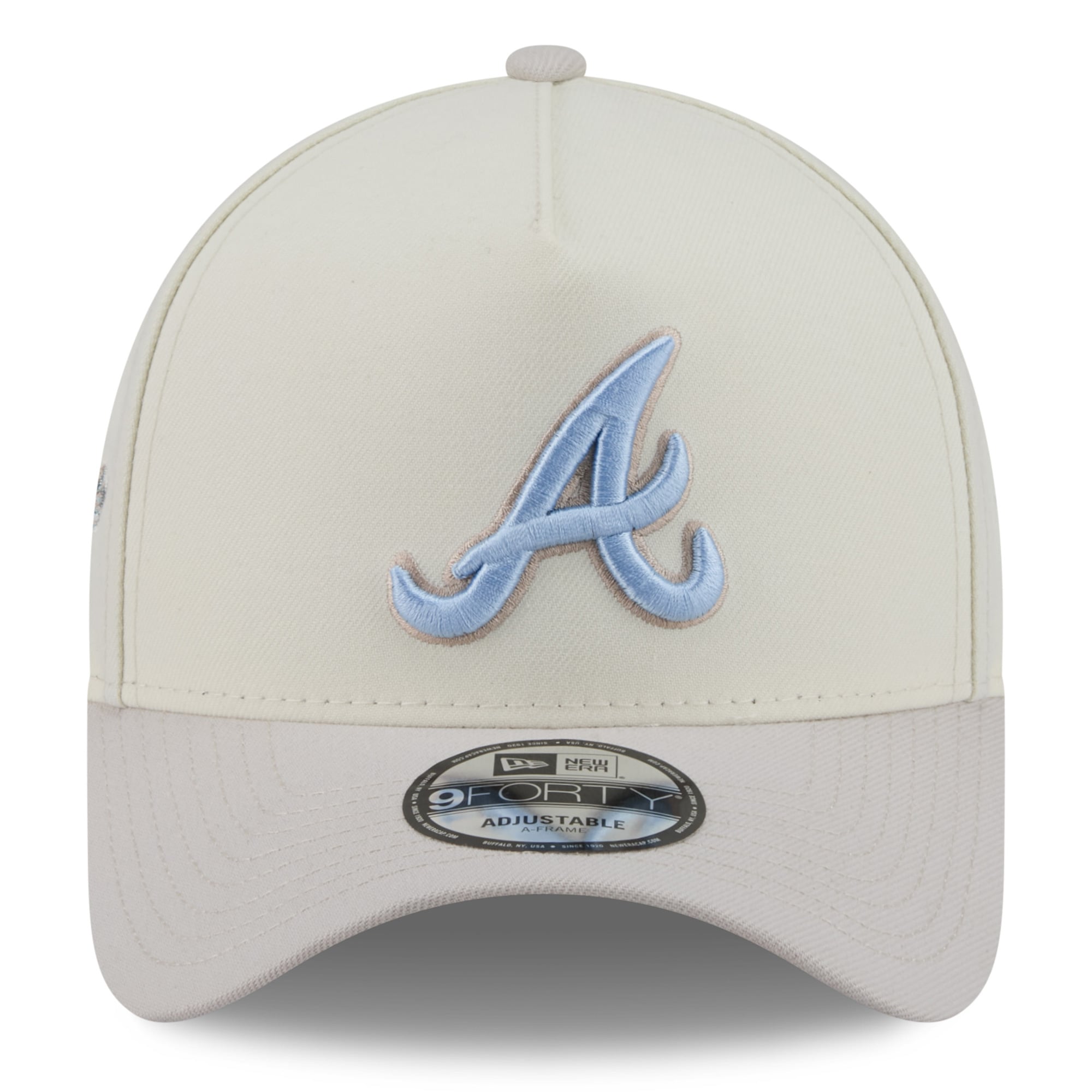 Men's New Era Natural Atlanta Braves Crisp Equinox World Series 9FORTY A-Frame Adjustable Hat