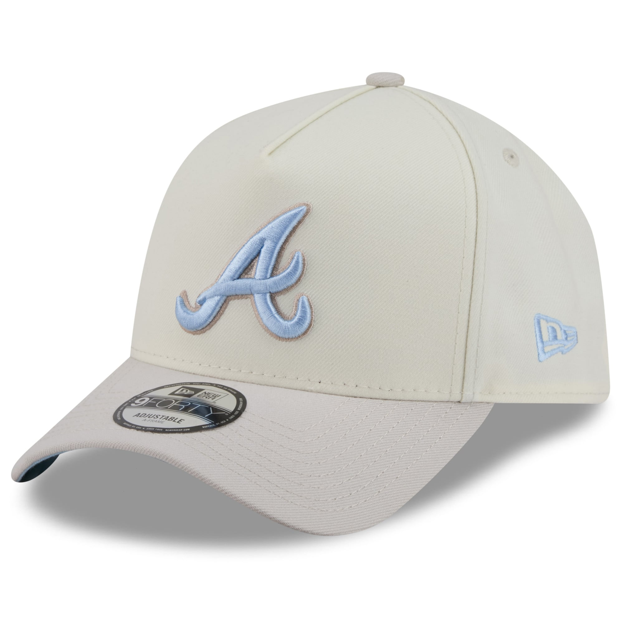 Men's New Era Natural Atlanta Braves Crisp Equinox World Series 9FORTY A-Frame Adjustable Hat