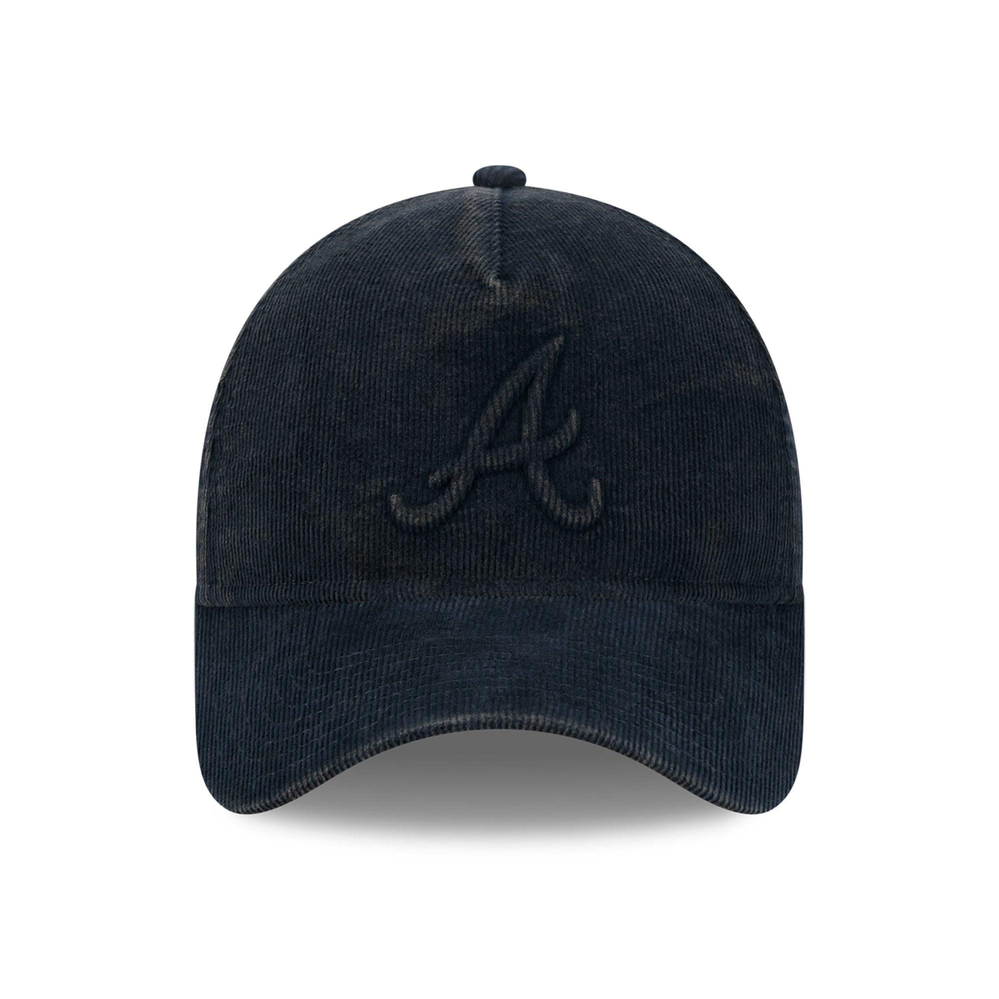 Casquette New Era 9FORTY pour homme, bleu marine, Atlanta Braves, Série mondiale 1995, patch latéral, velours côtelé ton sur ton.