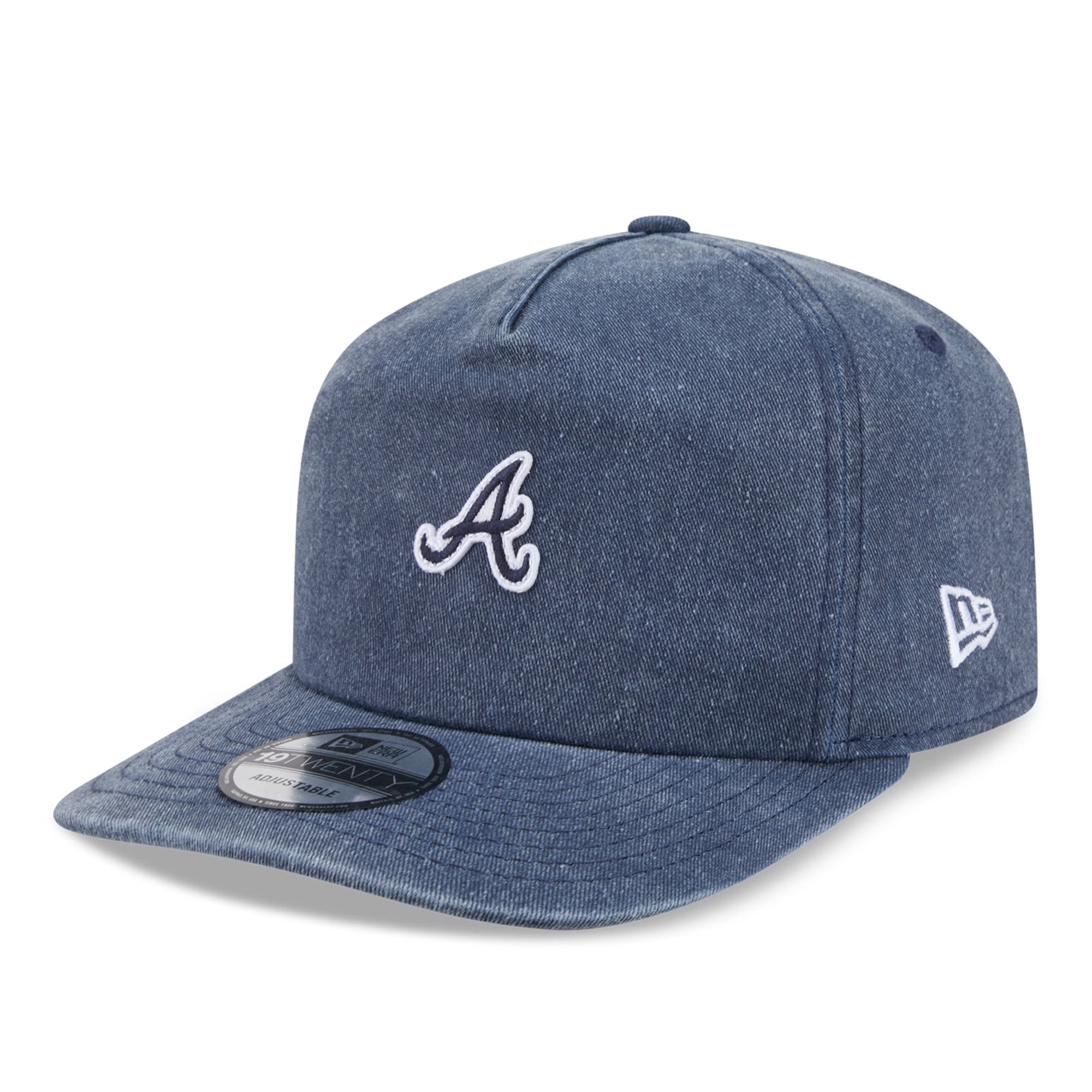 Casquette New Era Atlanta Braves 19TWENTY micro-ajustable bleu marine pour homme