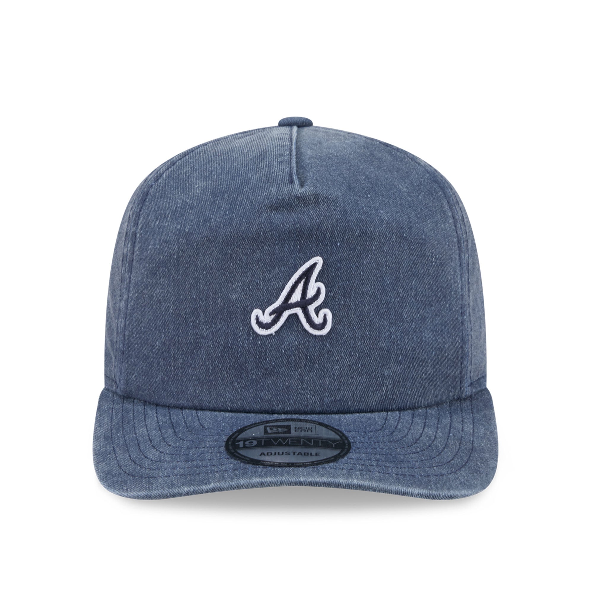 Casquette New Era Atlanta Braves 19TWENTY micro-ajustable bleu marine pour homme