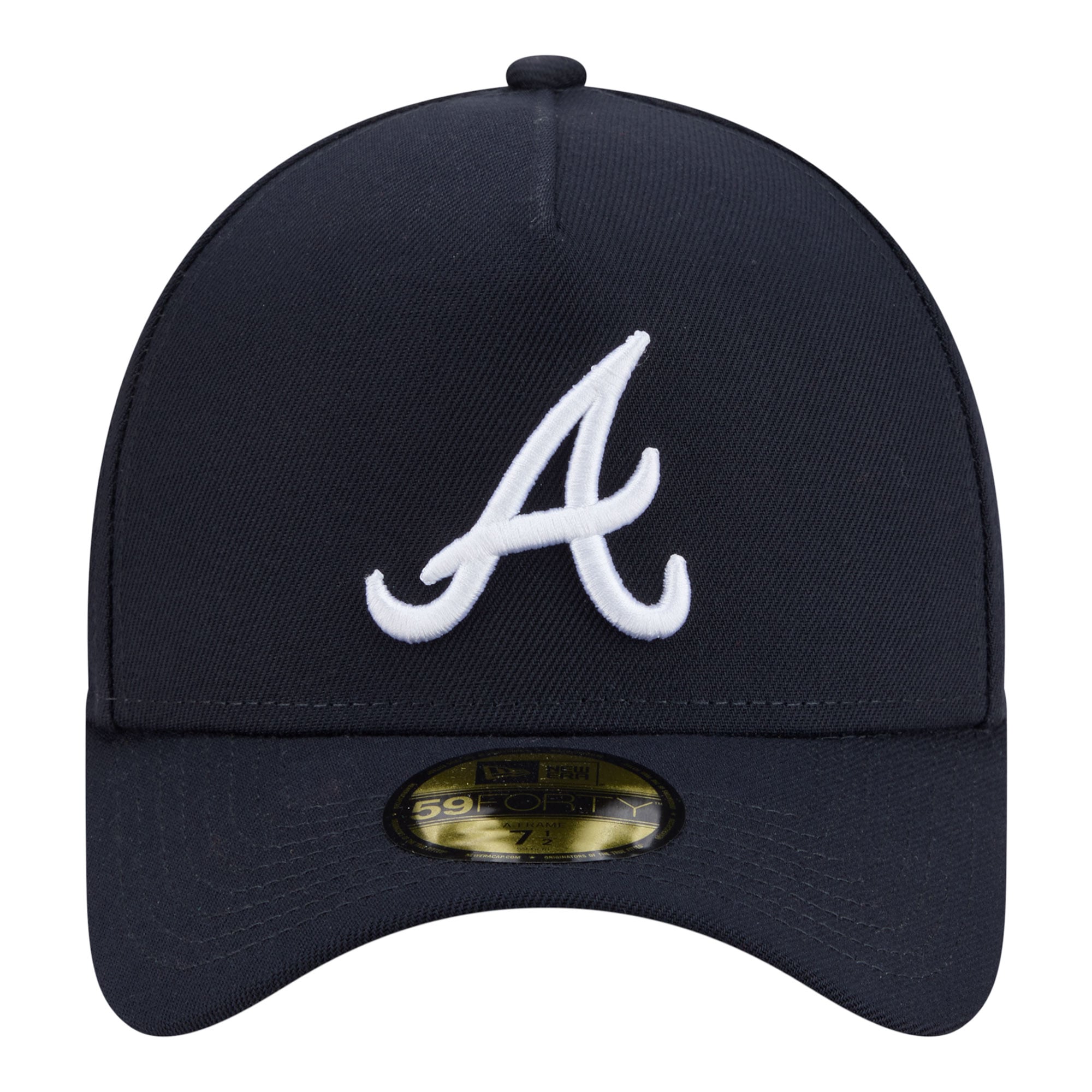 Casquette ajustée New Era 59FORTY bleu marine Atlanta Braves pour homme