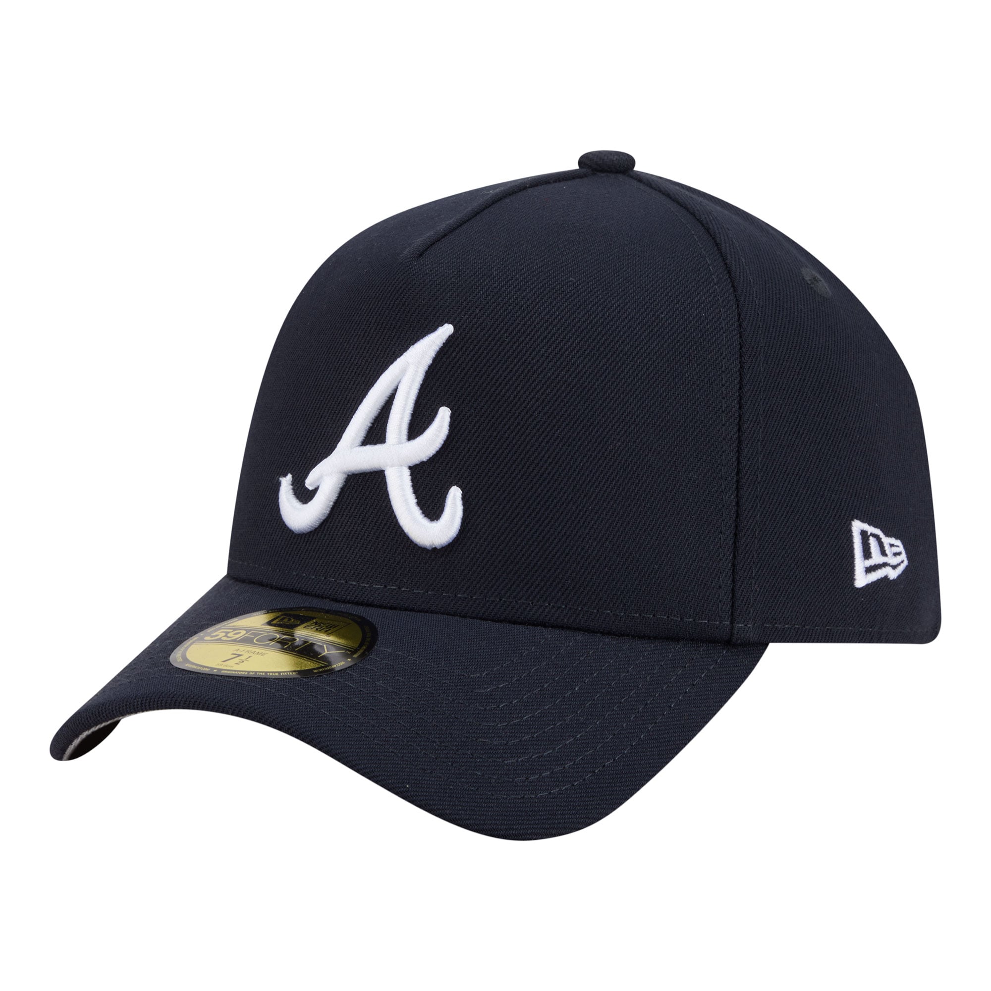 Casquette ajustée New Era 59FORTY bleu marine Atlanta Braves pour homme
