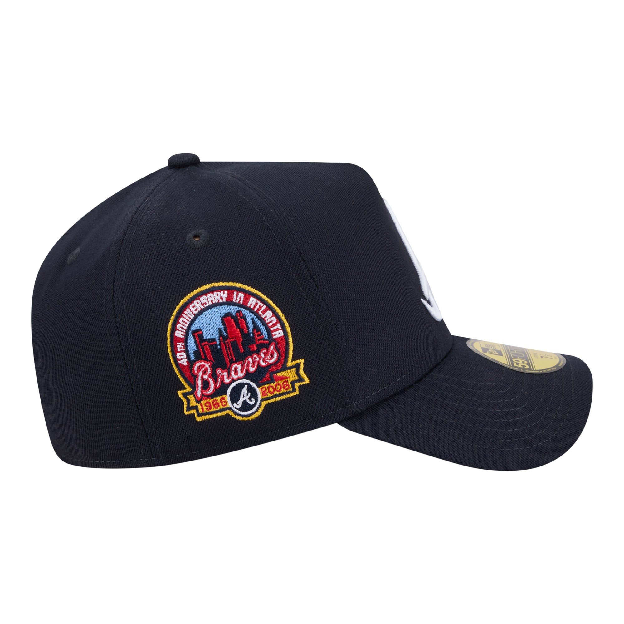 Casquette ajustée New Era 59FORTY bleu marine Atlanta Braves pour homme