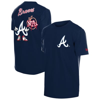 Atlanta Braves New Era Cartoon Logo T-Shirt - Navy