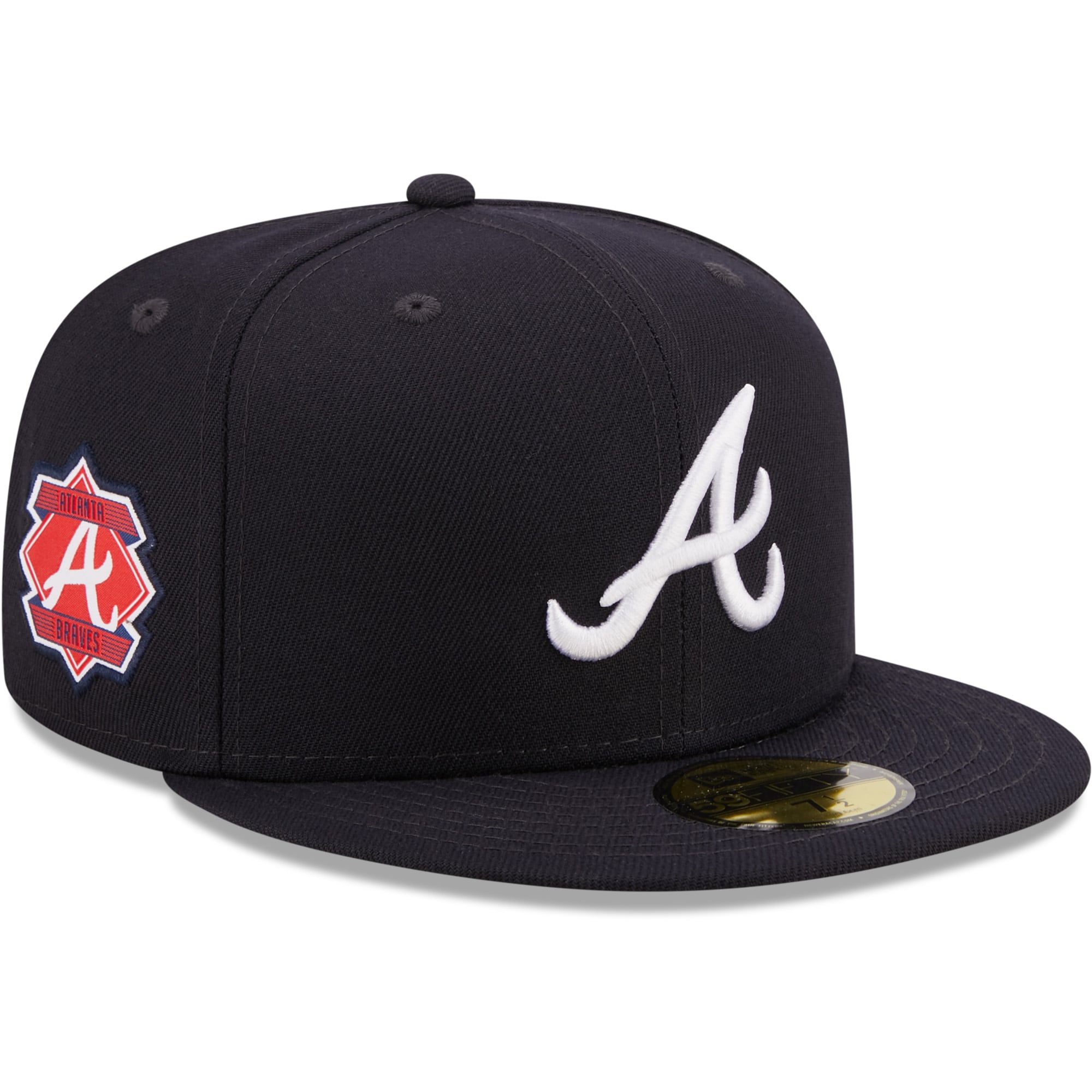 Men's New Era Navy Atlanta Braves Logo Side 59FIFTY - Fitted Hat